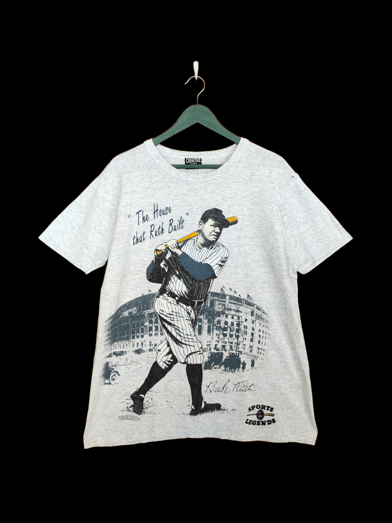 Vintage Vintage 90s 'Babe Ruth' Sport Legends MLB T-Shirt Size US L / EU 52-54 / 3 - 1 Thumbnail