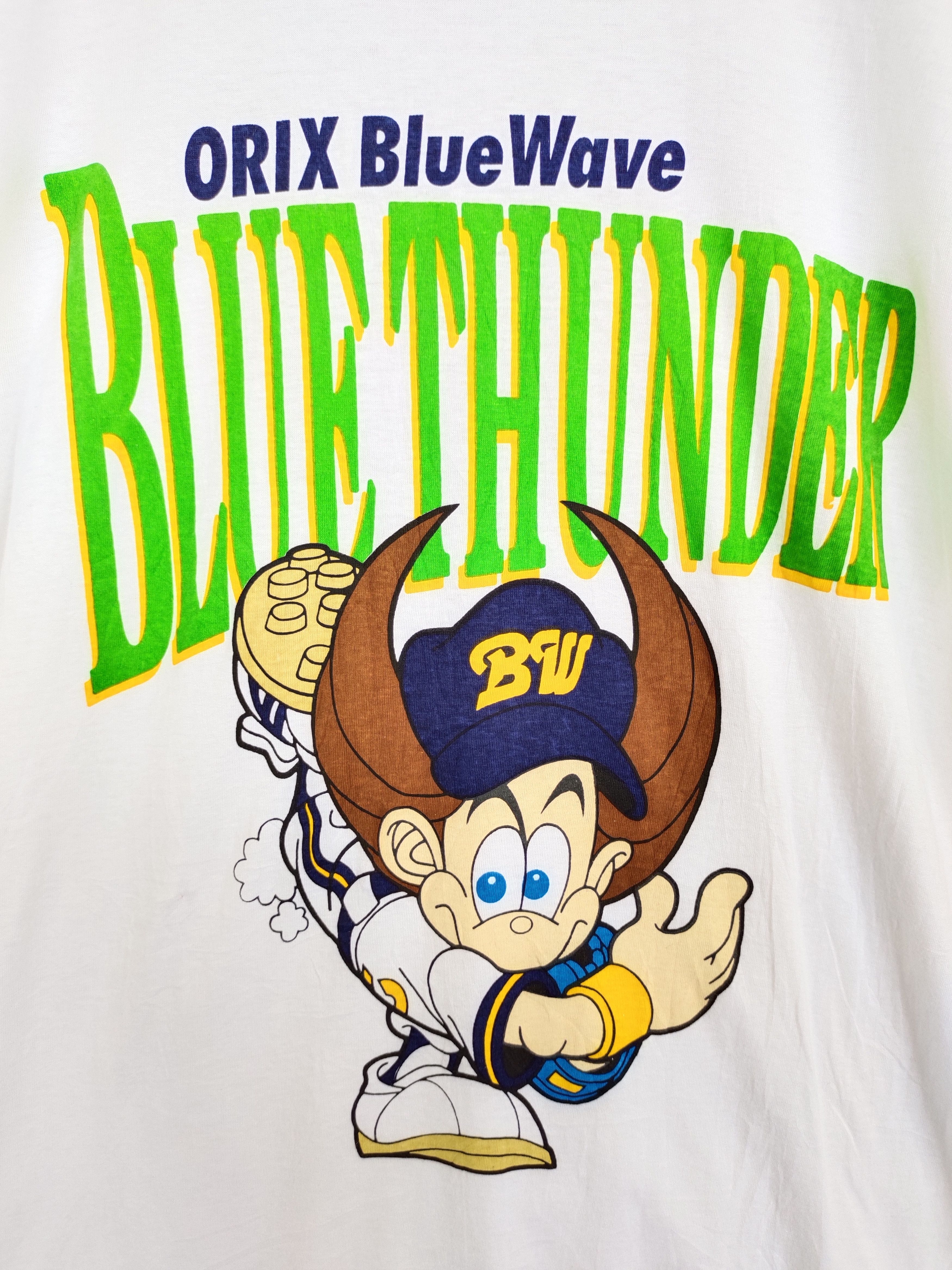 Japanese Brand Vintage 90s Orix Blue Wave Baseball Club Japan T-Shirt Size US M / EU 48-50 / 2 - 5 Thumbnail