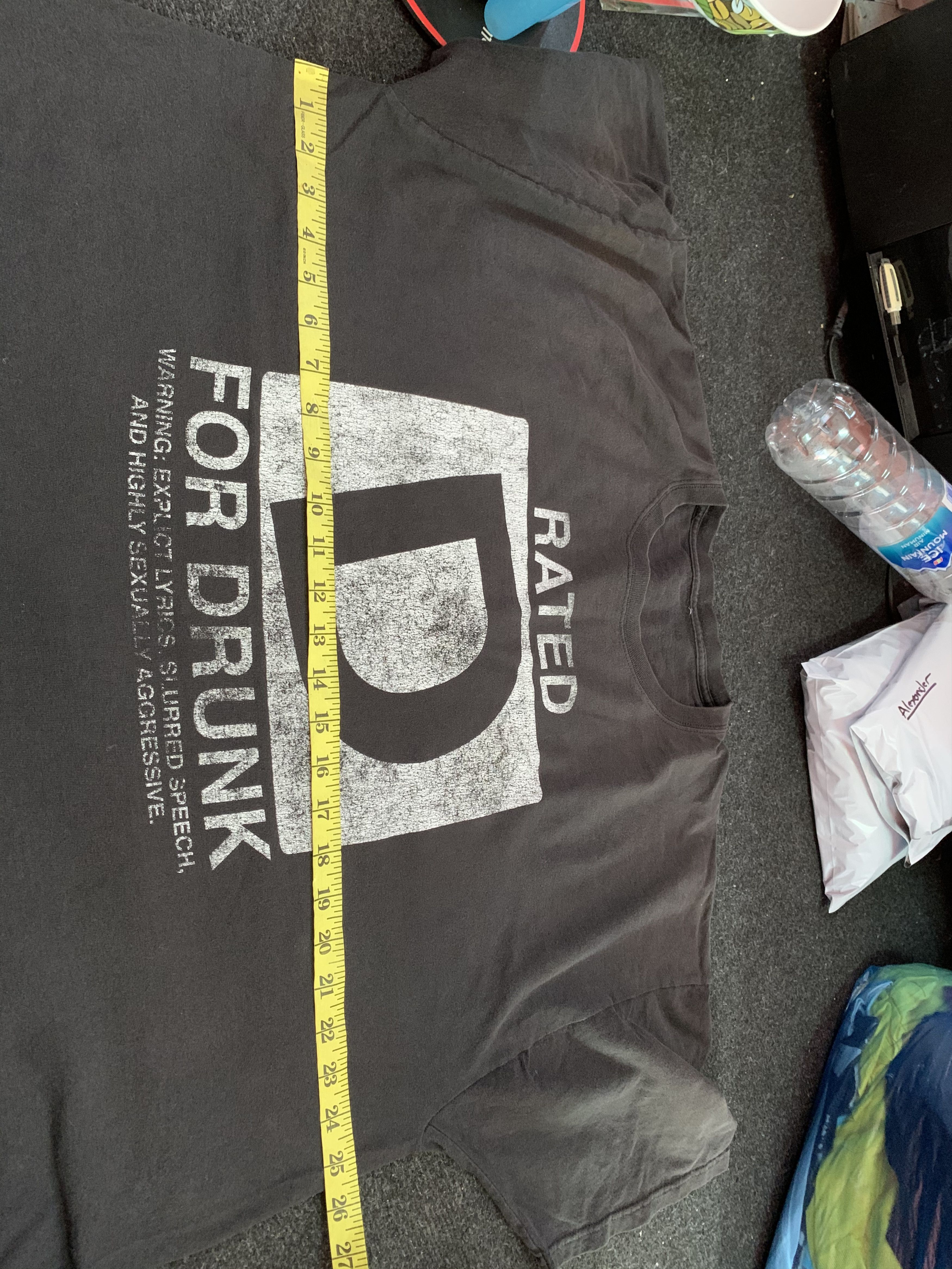Japanese Brand 🔥Vintage Rated D Drunk Statement Quote Tee Size US XXL / EU 58 / 5 - 6 Thumbnail
