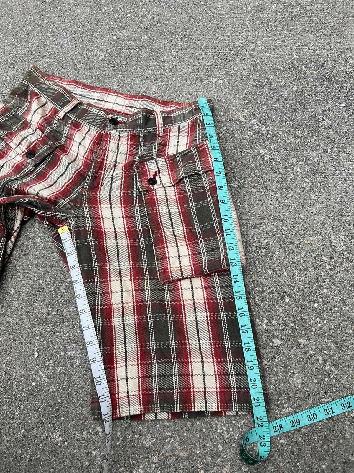 Japanese Brand Shareef Japan Tartan Plaid Cargo Short Pant Size US 30 / EU 46 - 4 Thumbnail