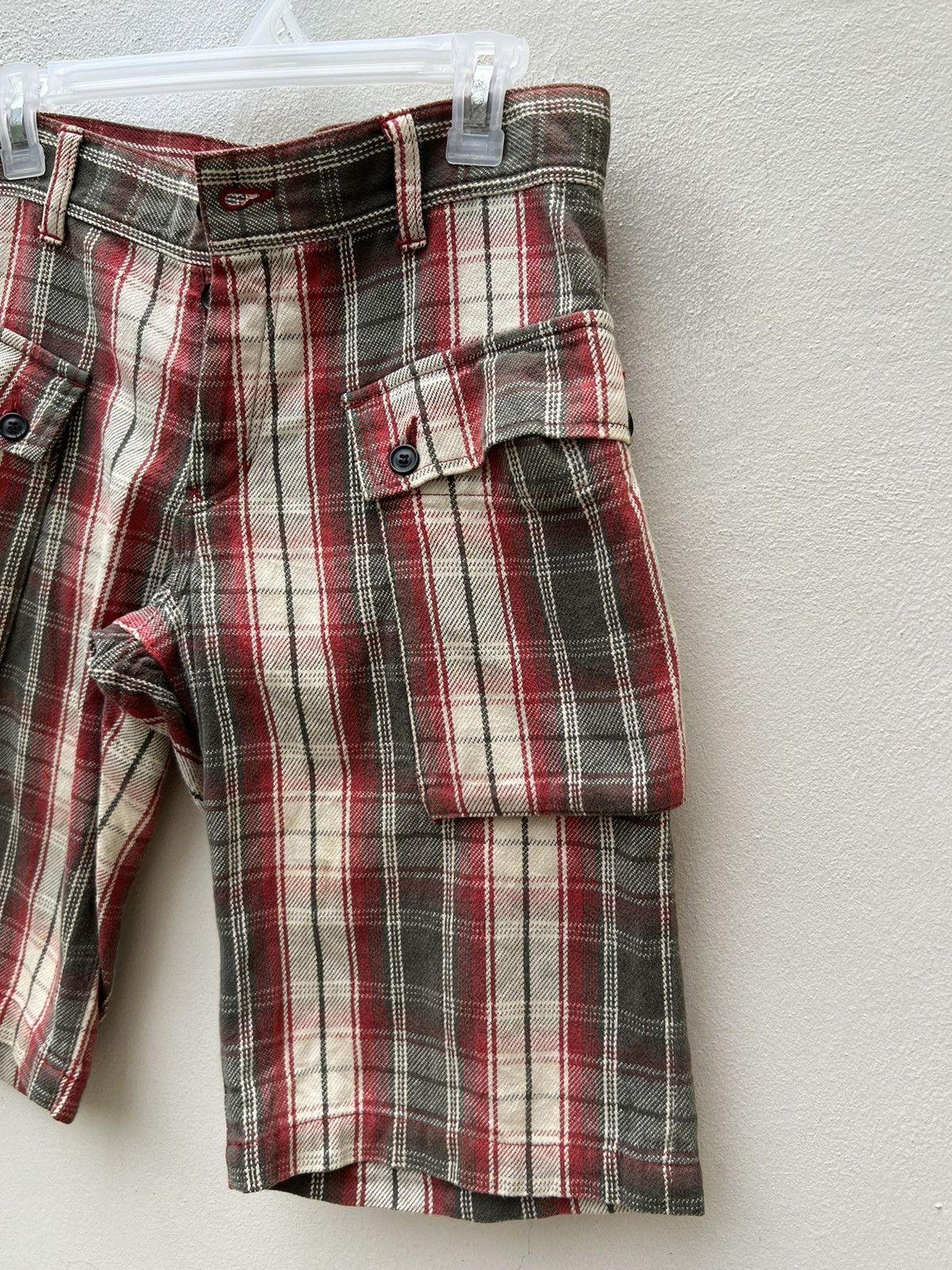 Japanese Brand Shareef Japan Tartan Plaid Cargo Short Pant Size US 30 / EU 46 - 9 Thumbnail