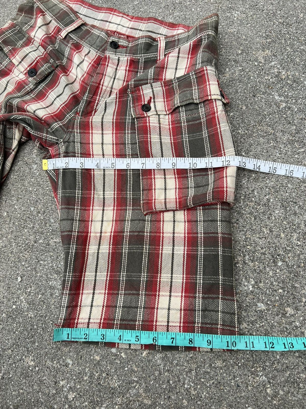 Japanese Brand Shareef Japan Tartan Plaid Cargo Short Pant Size US 30 / EU 46 - 3 Thumbnail