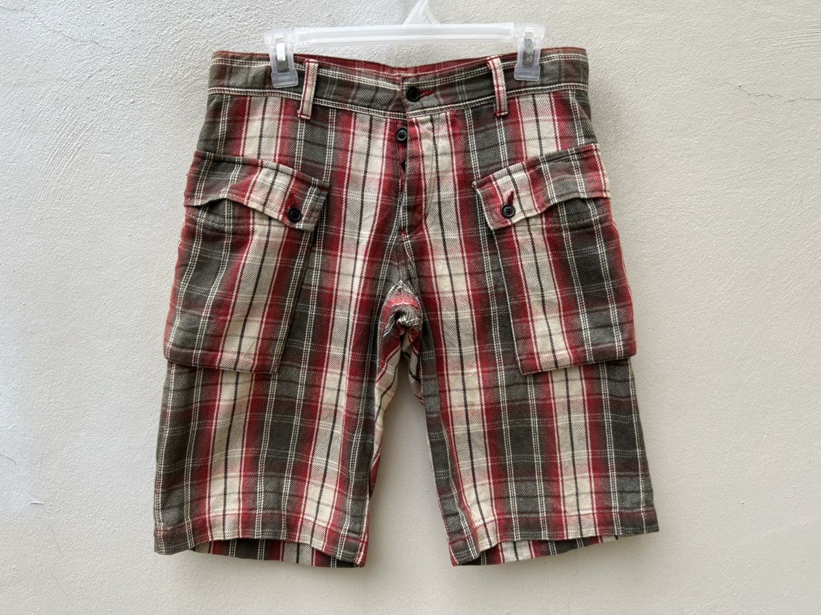 Japanese Brand Shareef Japan Tartan Plaid Cargo Short Pant Size US 30 / EU 46 - 6 Thumbnail