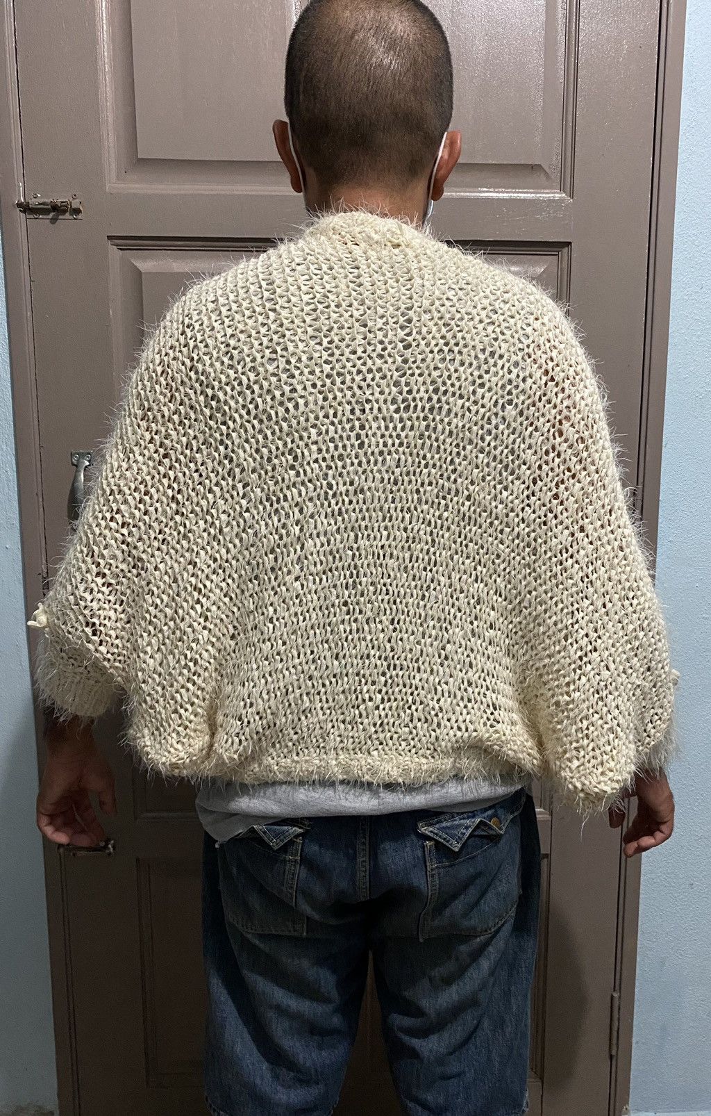Japanese Brand Nice Design Open Front Fuzzy Furry Sweater Cardigan Size S / US 4 / IT 40 - 4 Thumbnail