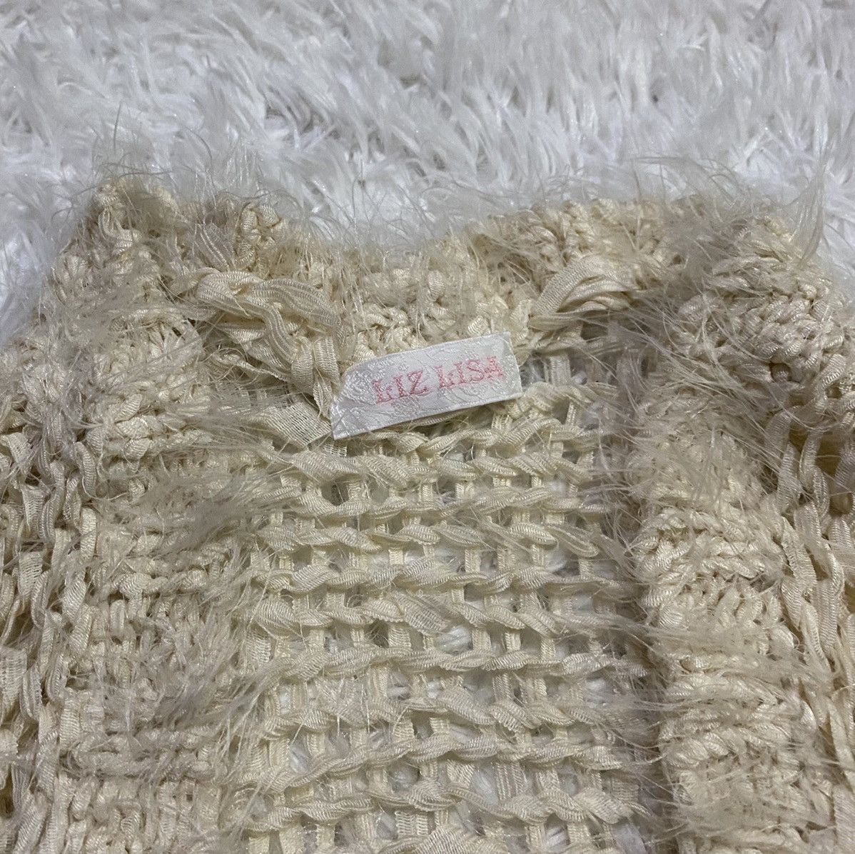 Japanese Brand Nice Design Open Front Fuzzy Furry Sweater Cardigan Size S / US 4 / IT 40 - 7 Thumbnail