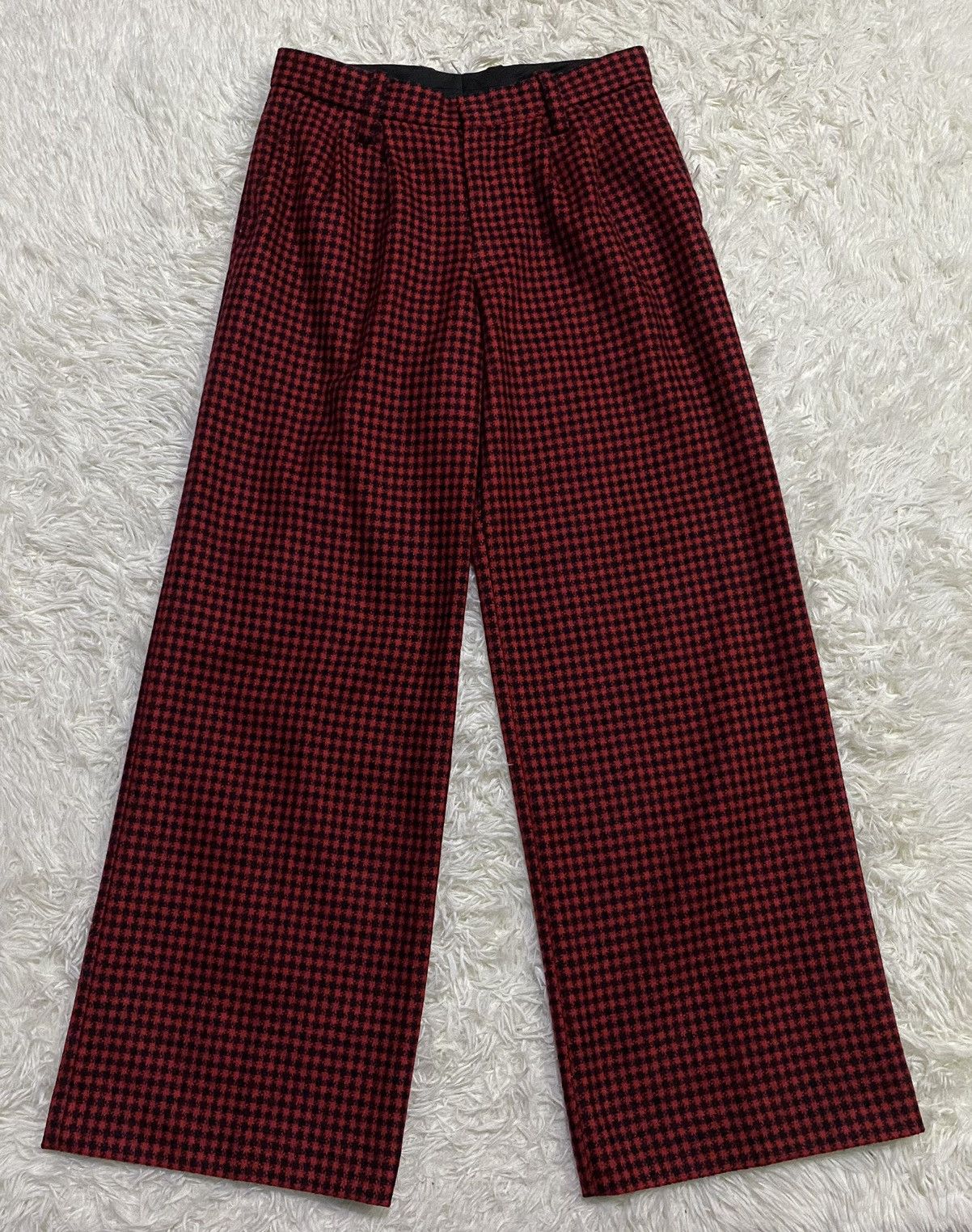 image of Luv Jimmy Lovat Tweed Wool Double Pleated Pants, Men's (Size 29)