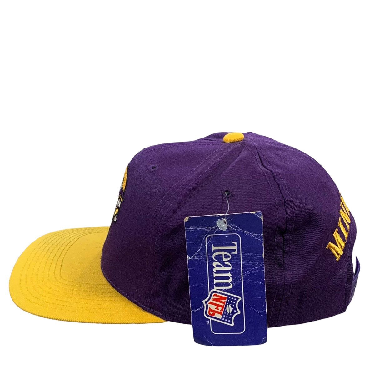 NFL VTG NFL Football Minnesota Vikings Purple Gold Snapback Hat Size ONE SIZE - 2 Thumbnail