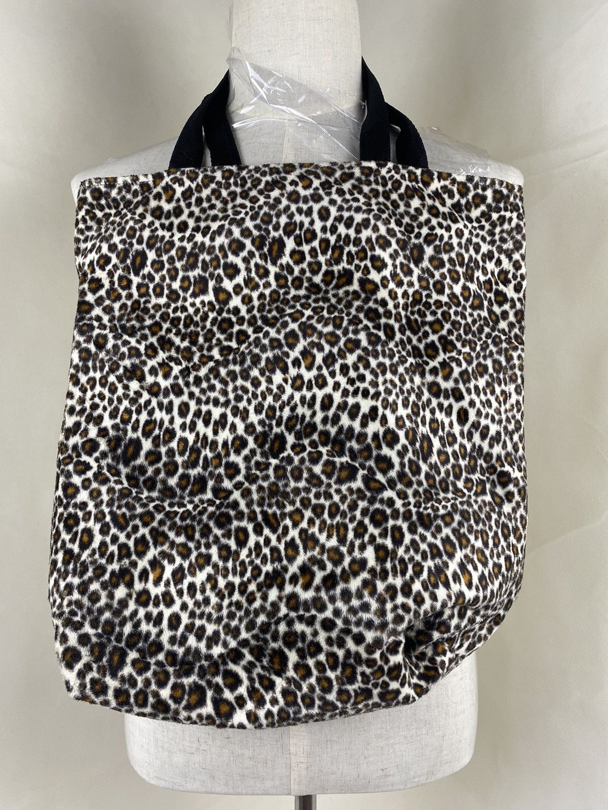 Japanese Brand Leopard Pattern Tote Bag Punk Retro 80s Fashion Size ONE SIZE - 2 Thumbnail