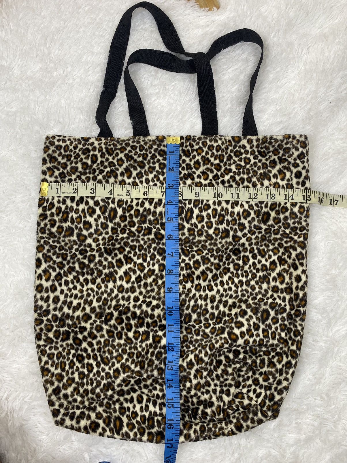 Japanese Brand Leopard Pattern Tote Bag Punk Retro 80s Fashion Size ONE SIZE - 4 Thumbnail