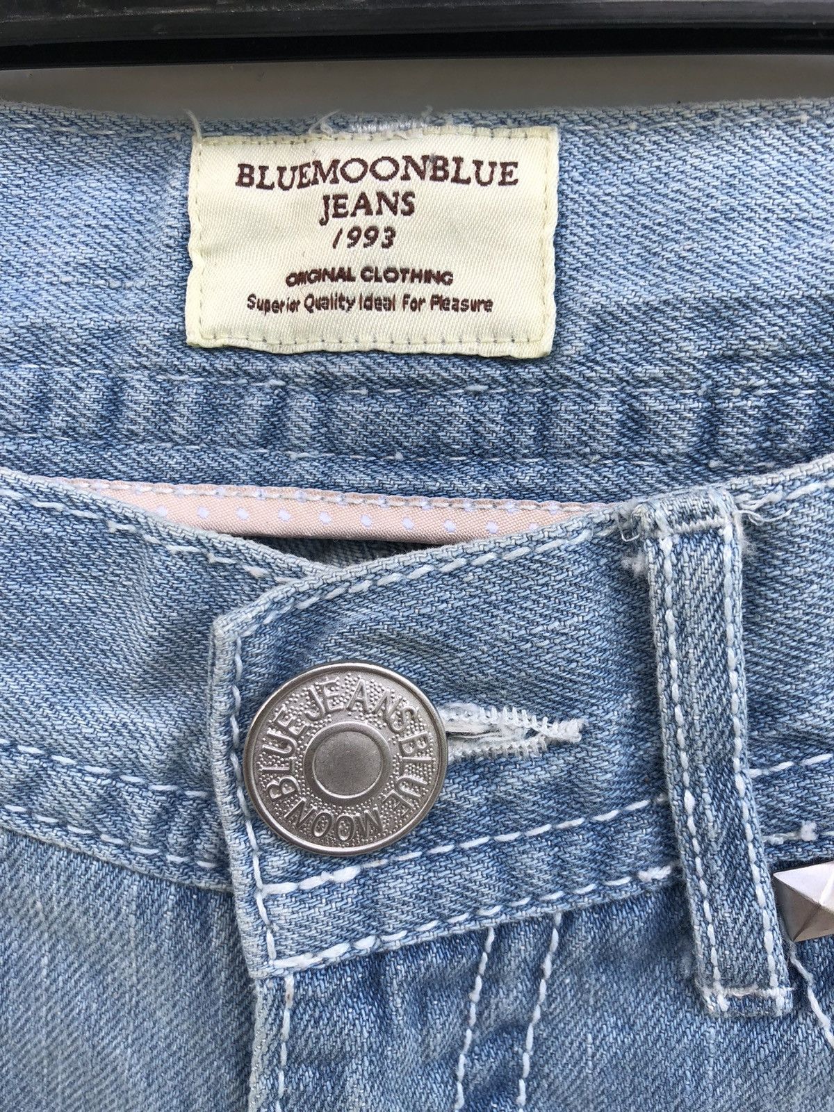 Hysteric Glamour × Japanese Brand × Vintage Japanese Brand Blue Moon Distressed Jean Size US 26 / EU 42 - 12 Thumbnail