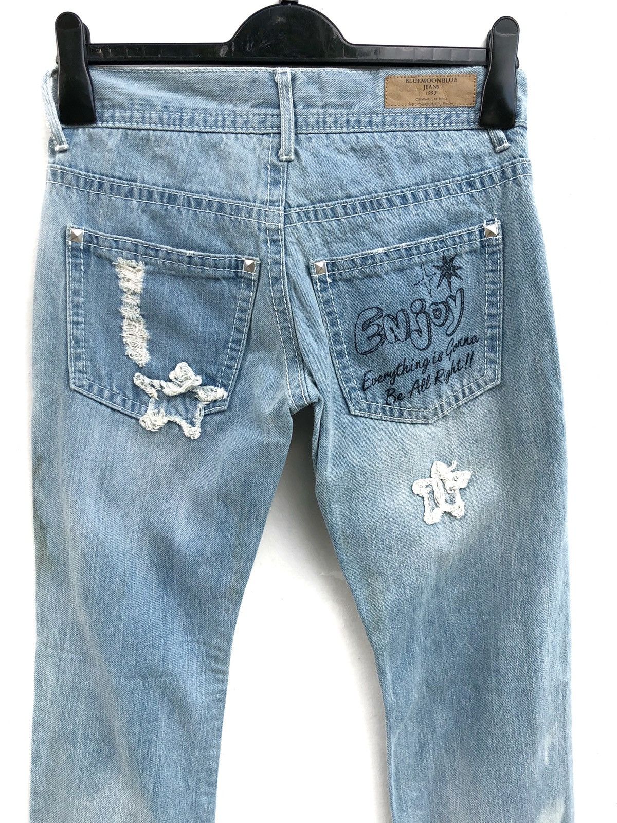 Hysteric Glamour × Japanese Brand × Vintage Japanese Brand Blue Moon Distressed Jean Size US 26 / EU 42 - 4 Thumbnail