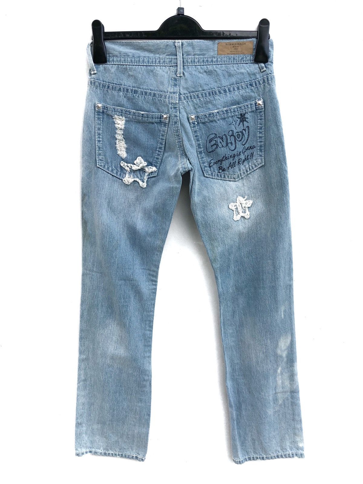 Hysteric Glamour × Japanese Brand × Vintage Japanese Brand Blue Moon Distressed Jean Size US 26 / EU 42 - 2 Thumbnail