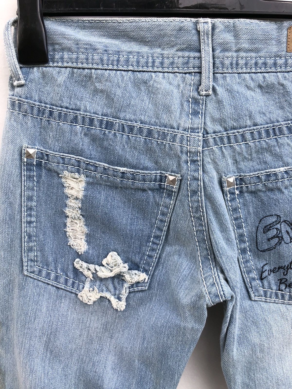 Hysteric Glamour × Japanese Brand × Vintage Japanese Brand Blue Moon Distressed Jean Size US 26 / EU 42 - 6 Thumbnail