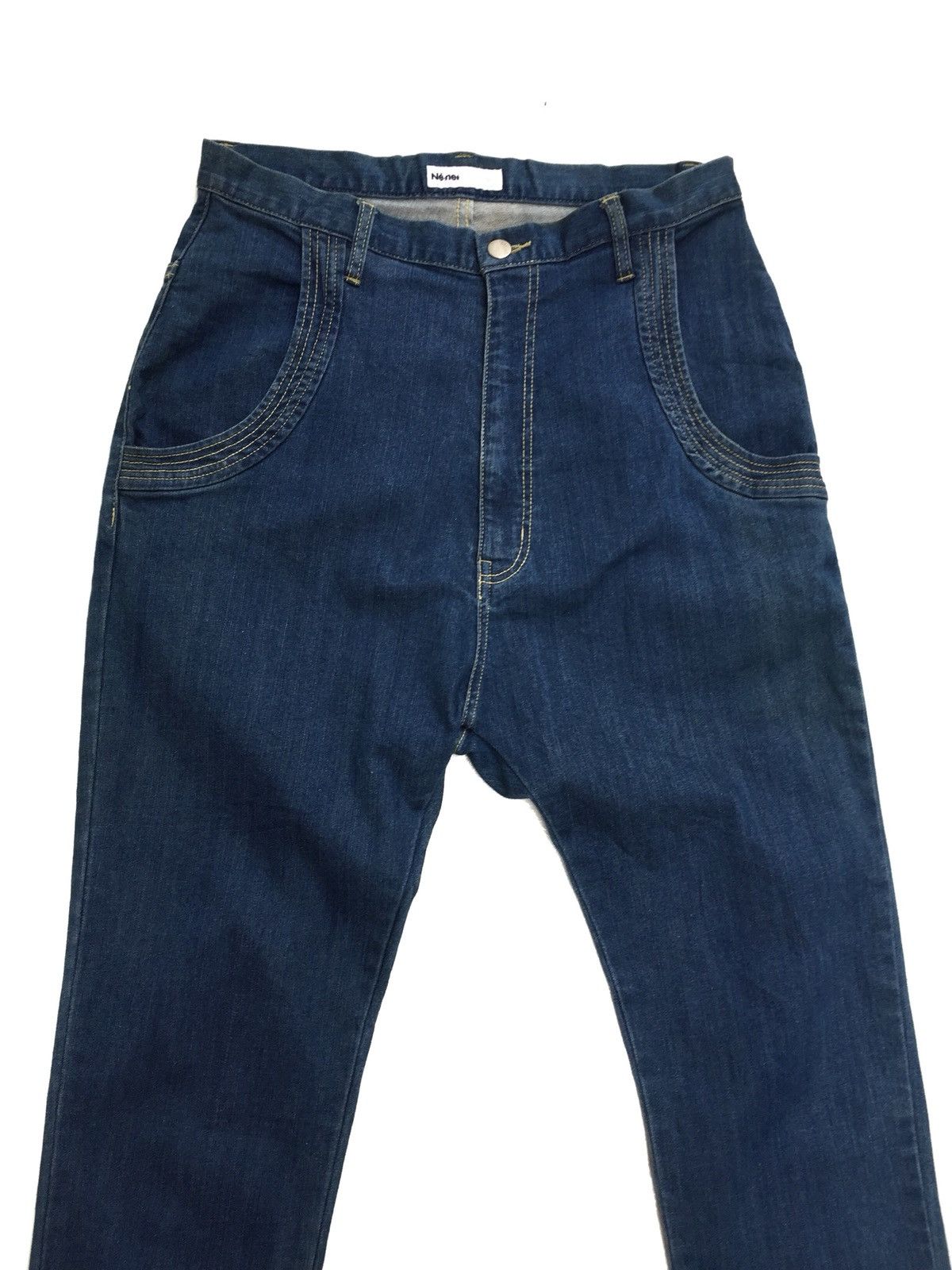 Issey Miyake Archive! Issey Miyake Ne-Net Low Rise 4 Stitches Logo Denim Size US 26 / EU 42 - 3 Thumbnail