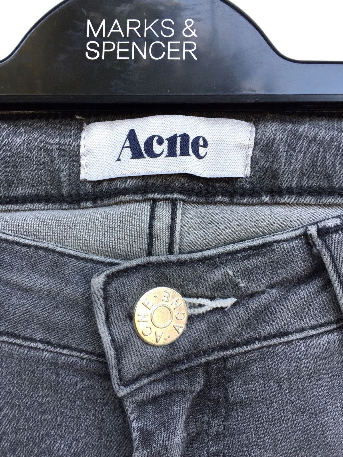 Acne Studios Acne Studios Grey Distressed Skinny Jeans Punk Rock Grunge Size US 28 / EU 44 - 8 Thumbnail