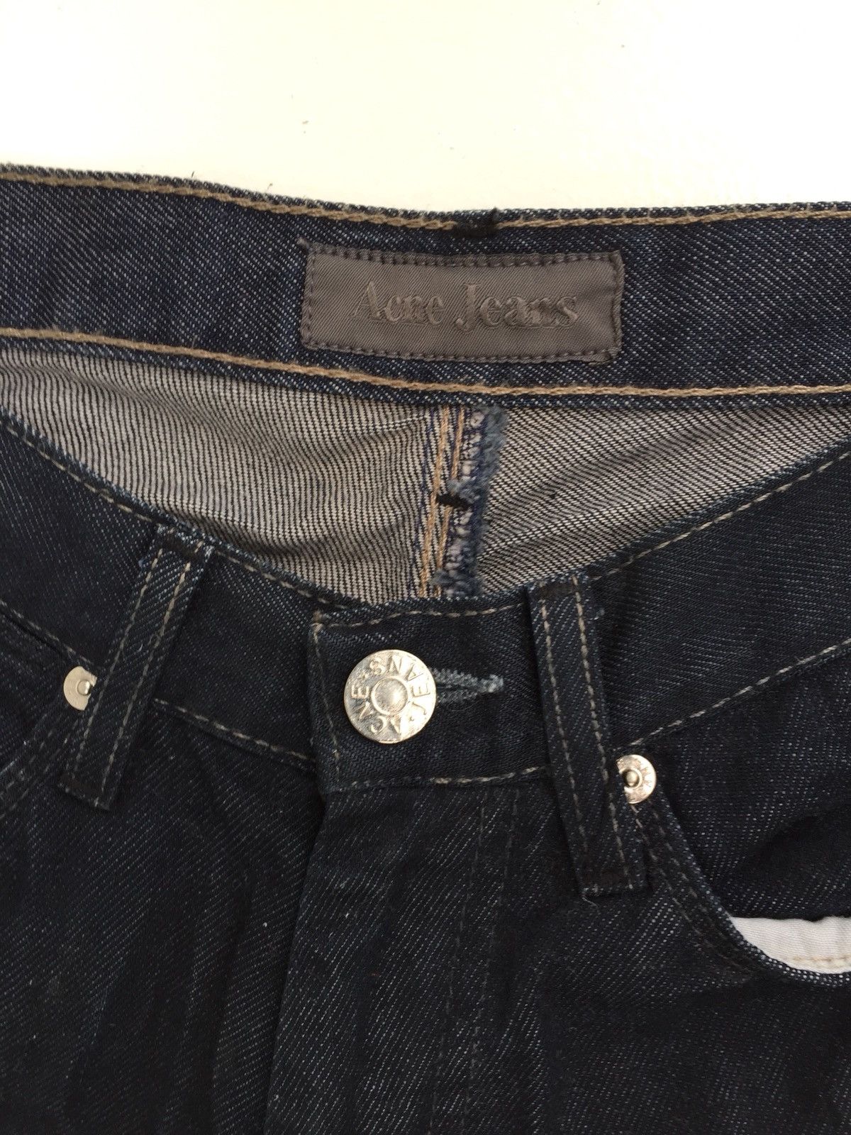 Acne Studios Acne Studios Navy Blue Slim Fit Straight Cut Size US 27 - 5 Thumbnail