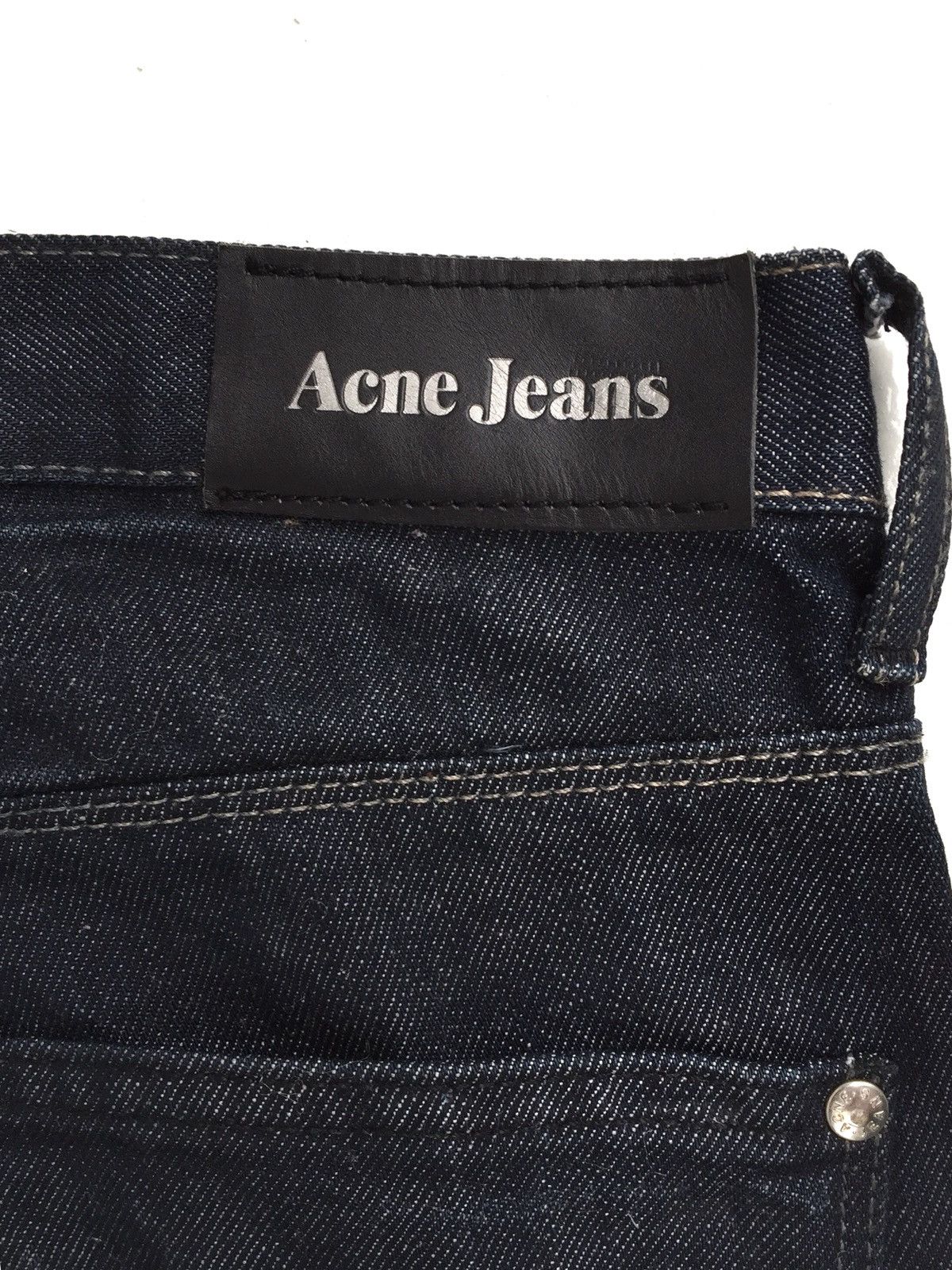 Acne Studios Acne Studios Navy Blue Slim Fit Straight Cut Size US 27 - 6 Thumbnail