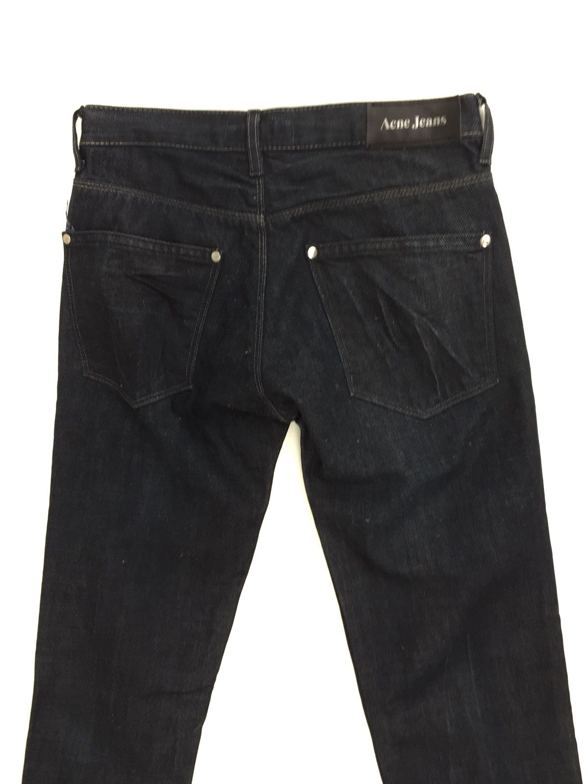 Acne Studios Acne Studios Navy Blue Slim Fit Straight Cut Size US 27 - 1 Thumbnail
