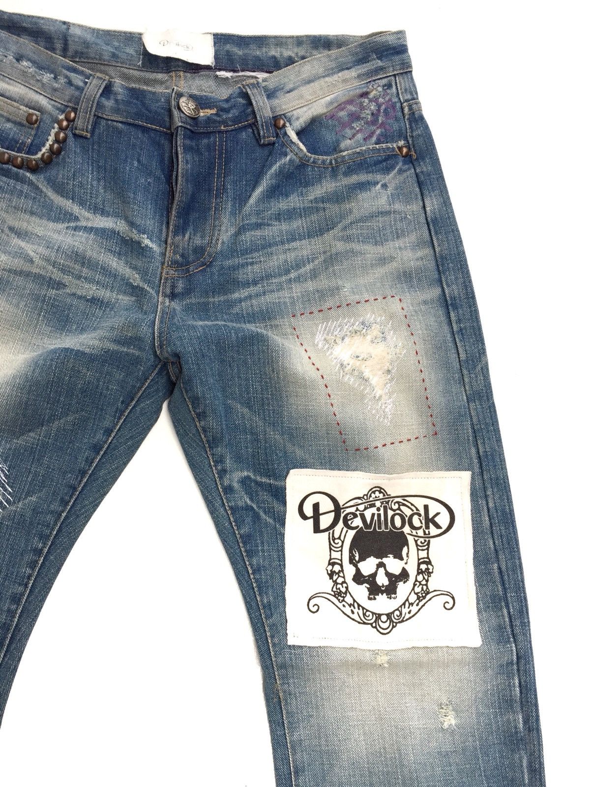 Devilock Devilock Distressed Destroy Ripped Jeans Nirvana Grunge Size US 32 / EU 48 - 5 Thumbnail