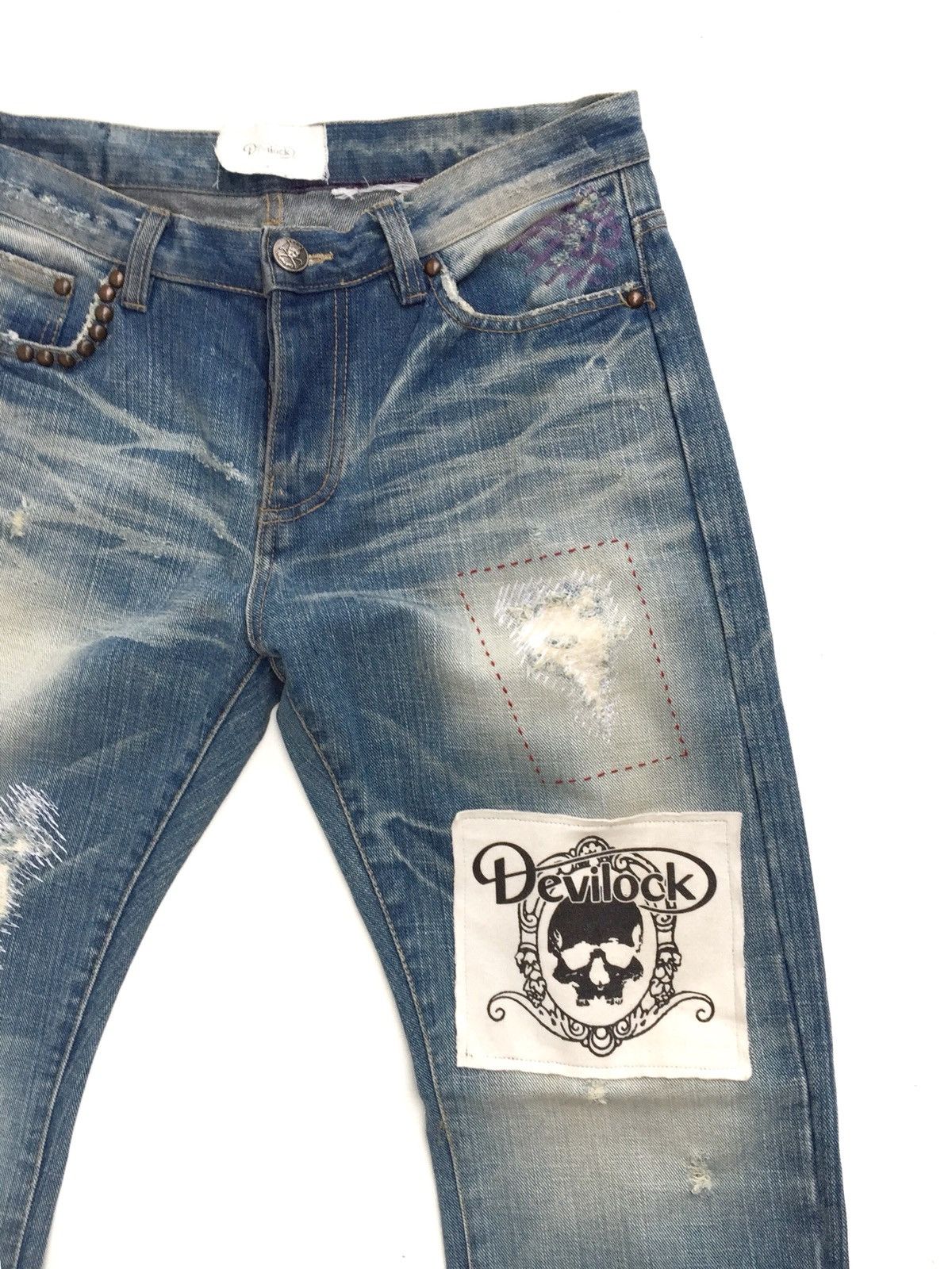 Devilock Devilock Distressed Destroy Ripped Jeans Nirvana Grunge Size US 32 / EU 48 - 8 Thumbnail