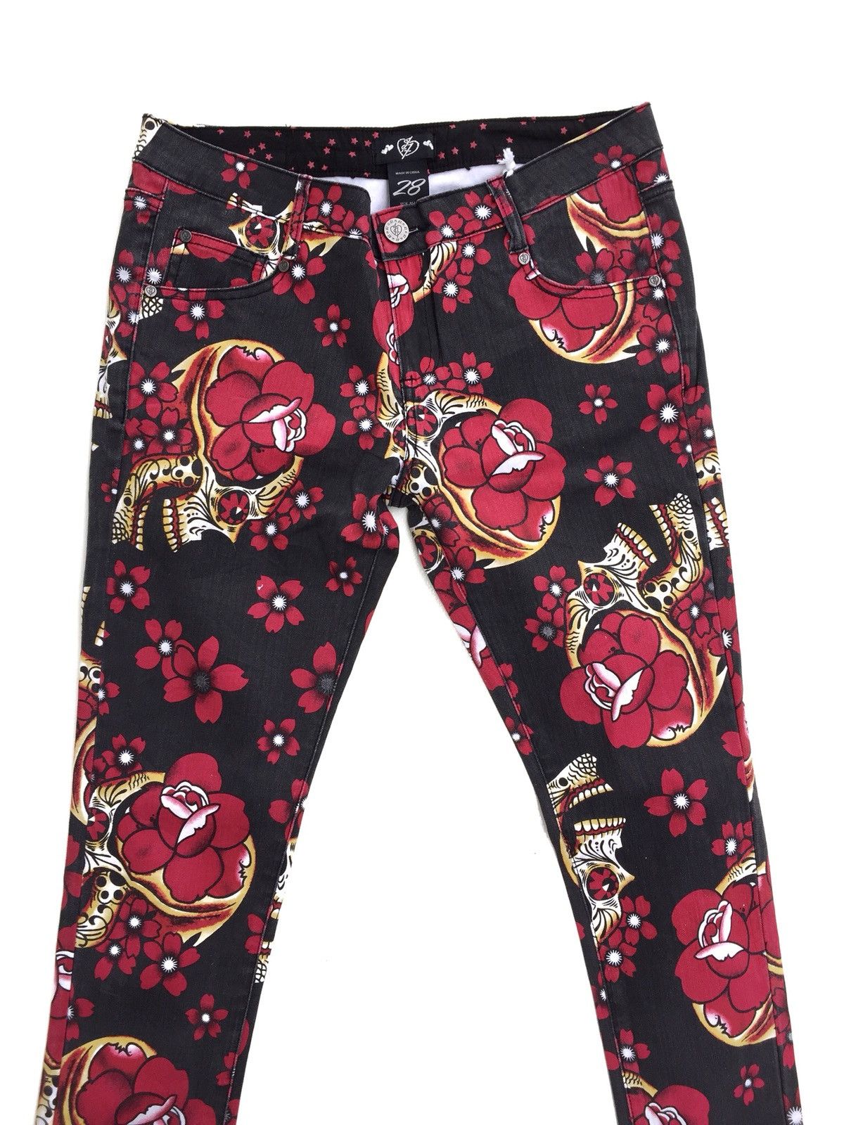 Designer × Japanese Brand Japanese Brand IF All Overprint Skinny Jeans Size US 28 / EU 44 - 1 Thumbnail
