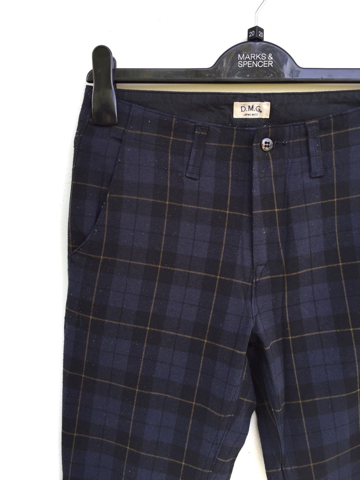 image of Domingo Checkered Tartan Plaid Cropped Pant, Men's (Size 26)