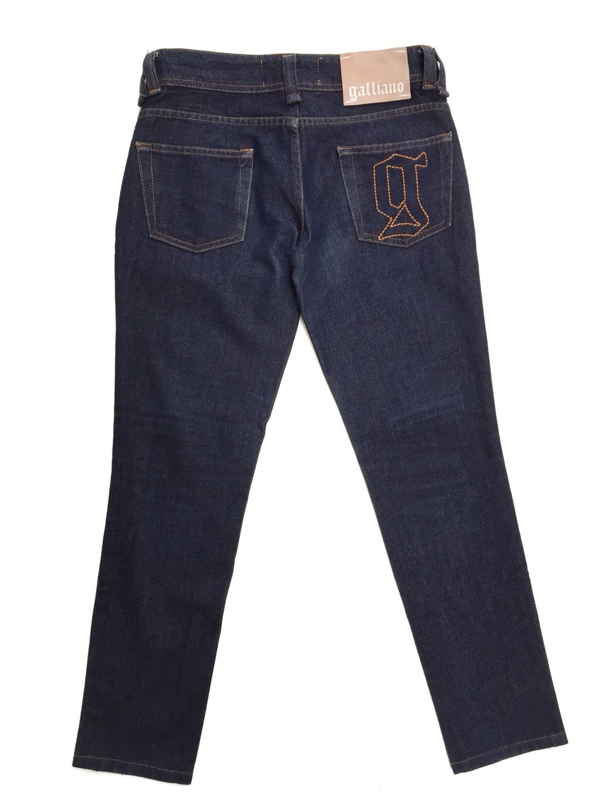 John Galliano JOHN GALLIANO Navy Blue Slim Fit Skinny Jeans Size US 27 - 2 Thumbnail