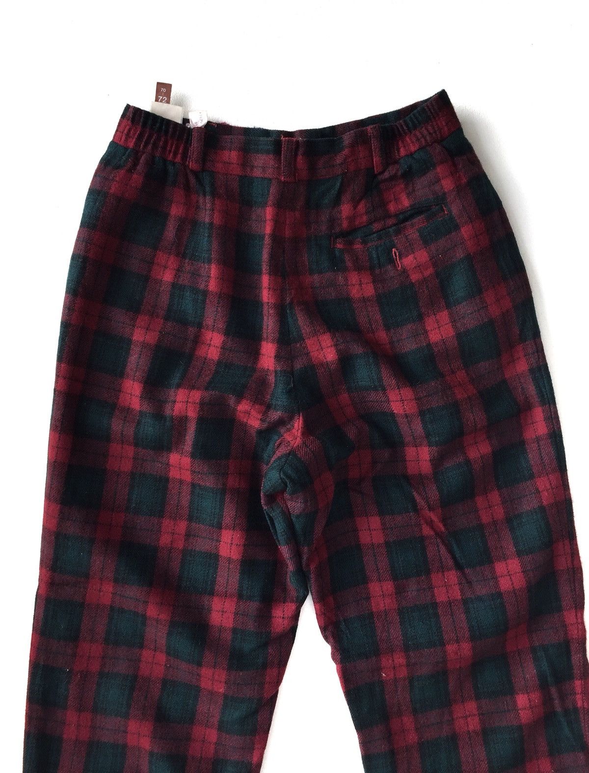 Japanese Brand × Vintage Vintage Wool Checkered Plaid Trousers Pants Size US 26 / EU 42 - 4 Thumbnail