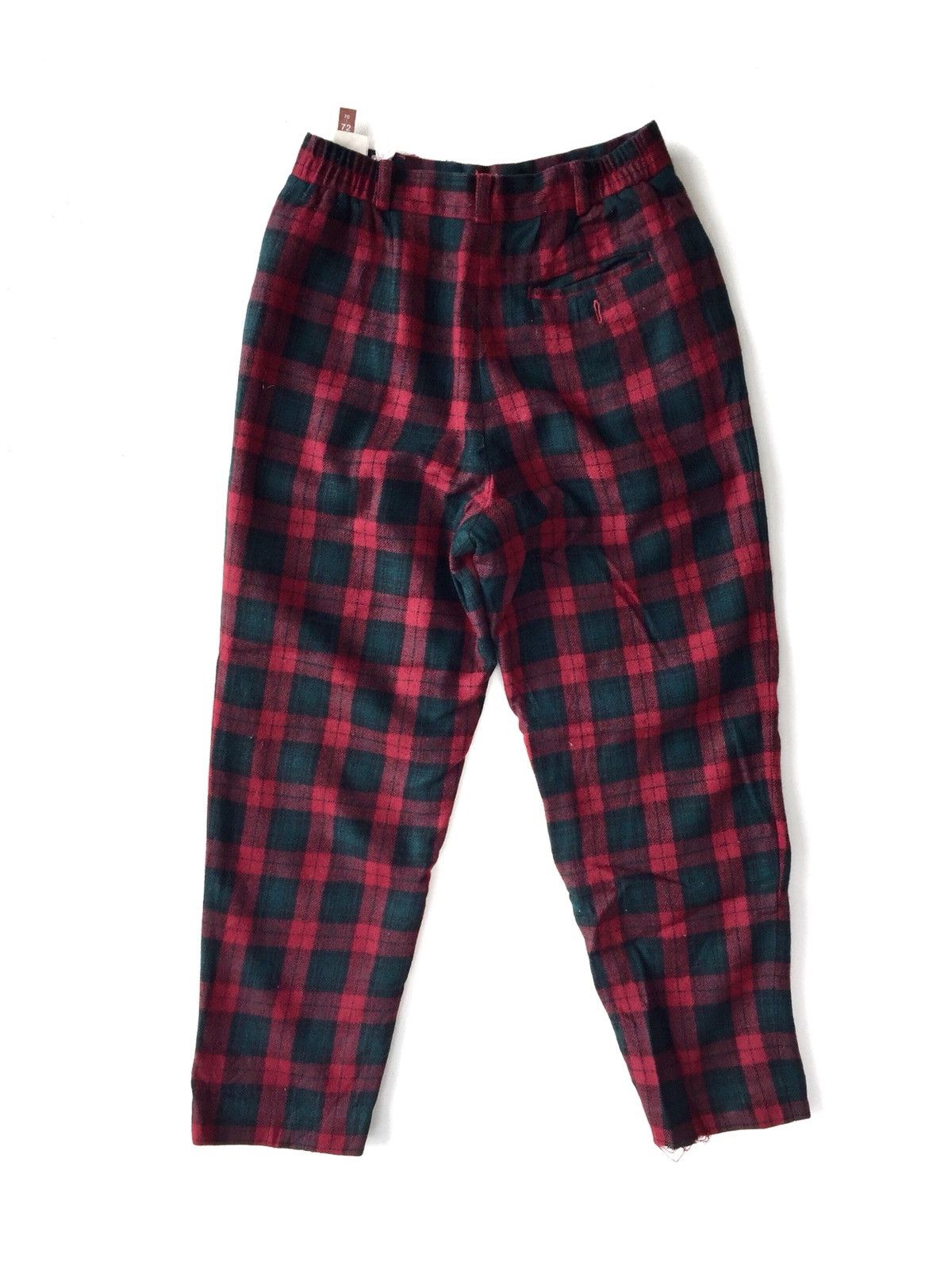 Japanese Brand × Vintage Vintage Wool Checkered Plaid Trousers Pants Size US 26 / EU 42 - 2 Thumbnail