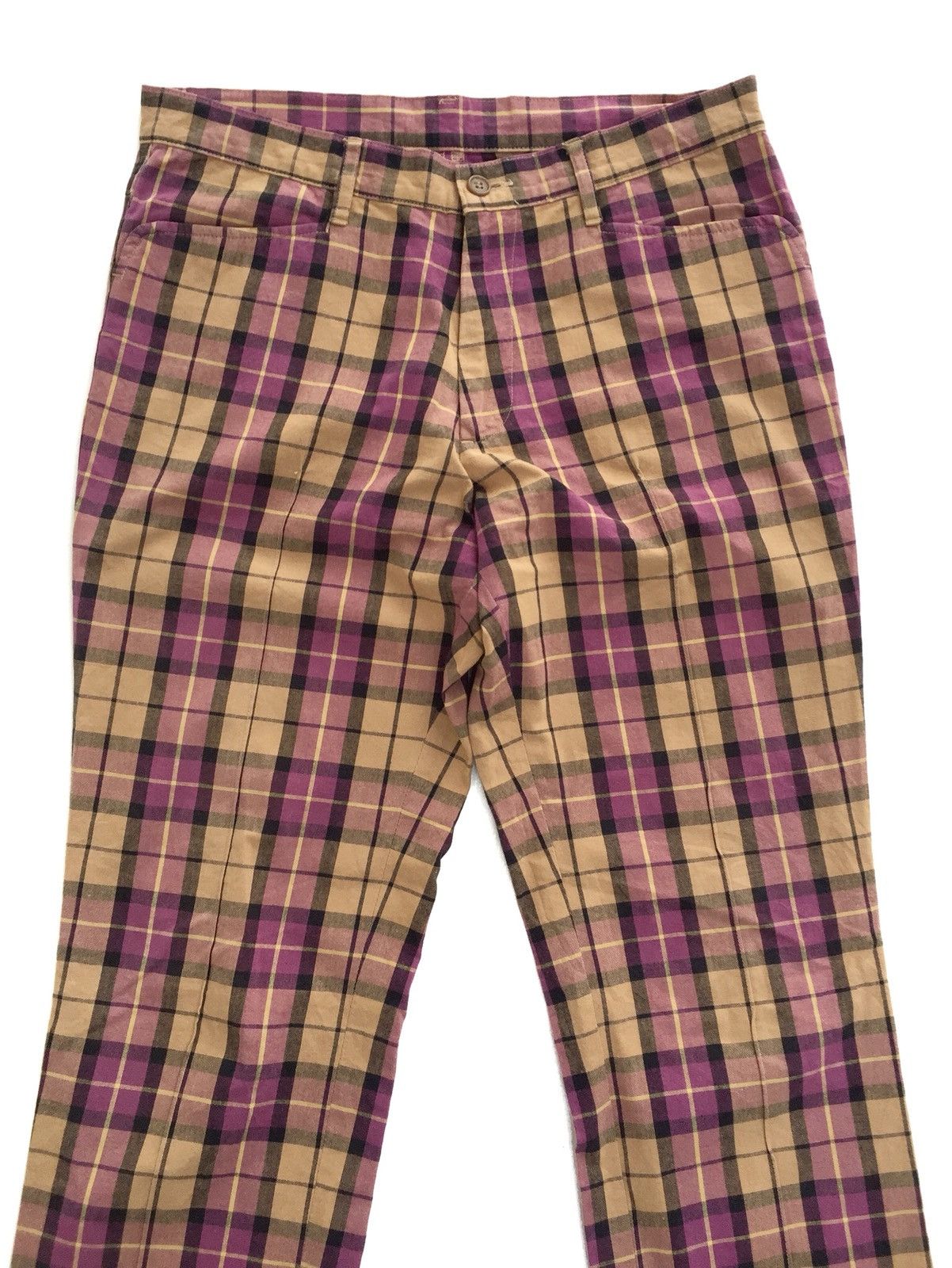 Beams Plus × Designer Beams Checkered Tartan Punk Trousers Pants Size US 30 / EU 46 - 3 Thumbnail