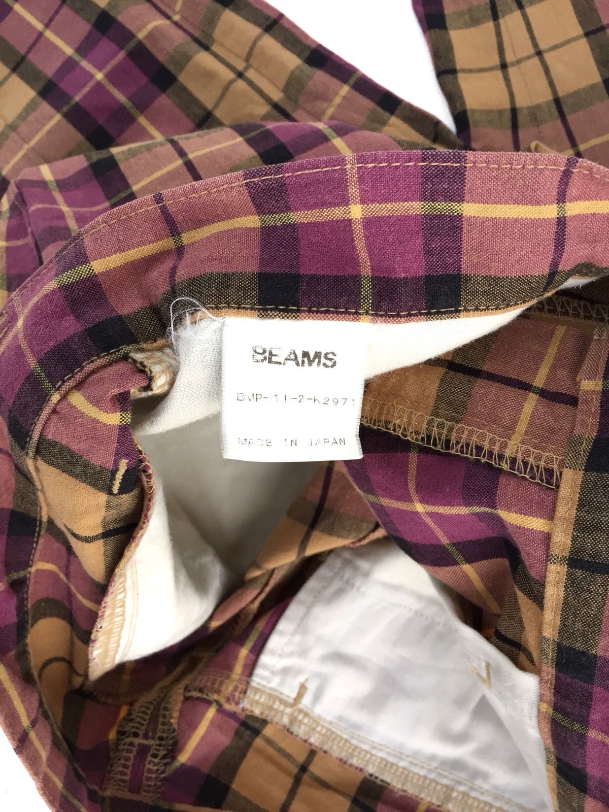 Beams Plus × Designer Beams Checkered Tartan Punk Trousers Pants Size US 30 / EU 46 - 7 Thumbnail
