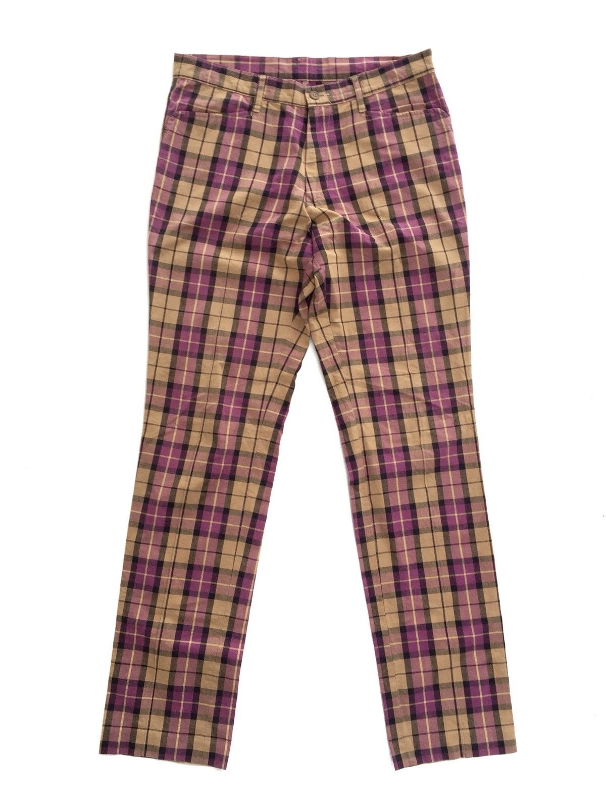Beams Checkered Tartan Punk Trousers Pants