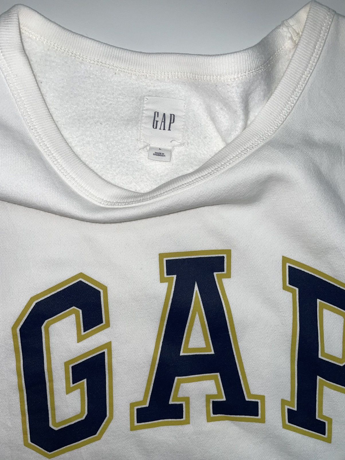 Gap Vintage Gap logo sweatshirt Crewneck white Size US L / EU 52-54 / 3 - 4 Thumbnail