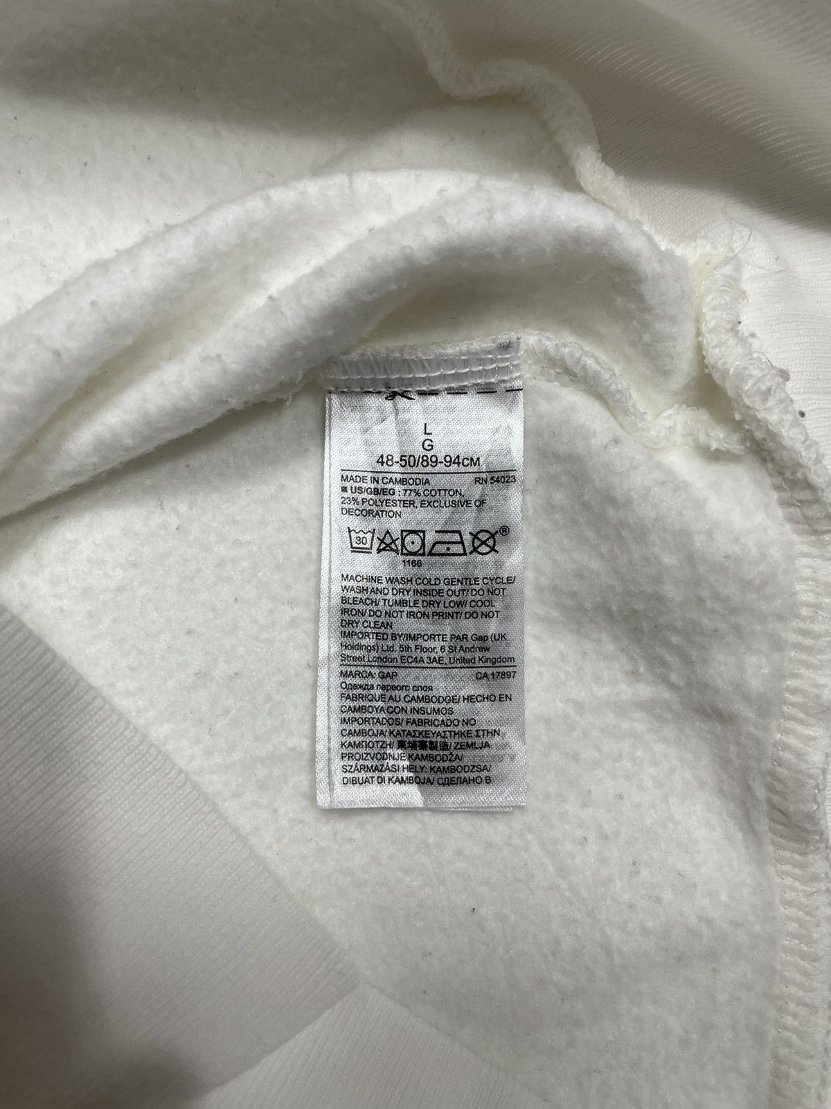 Gap Vintage Gap logo sweatshirt Crewneck white Size US L / EU 52-54 / 3 - 6 Thumbnail