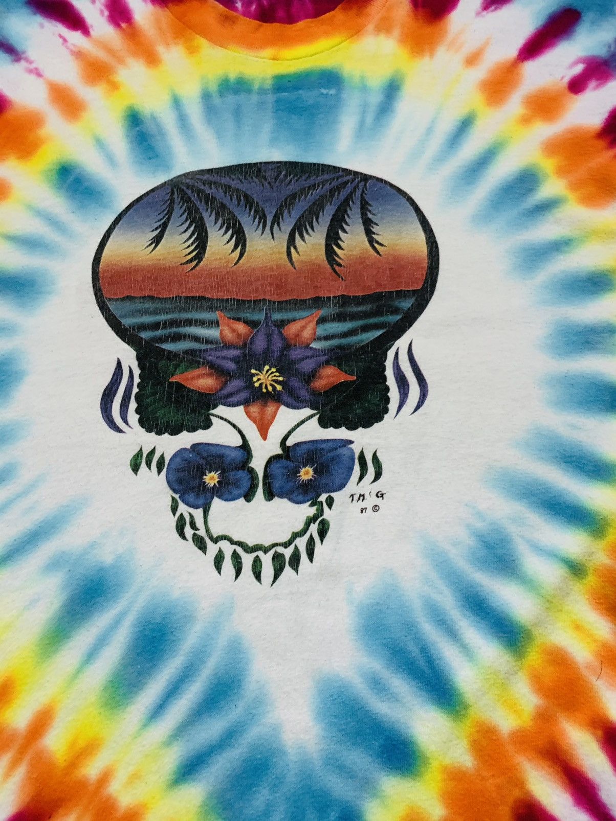 Band Tees Rare Design Vintage Band Grateful Dead Tie Dye T-shirt 1987s Size US L / EU 52-54 / 3 - 3 Thumbnail