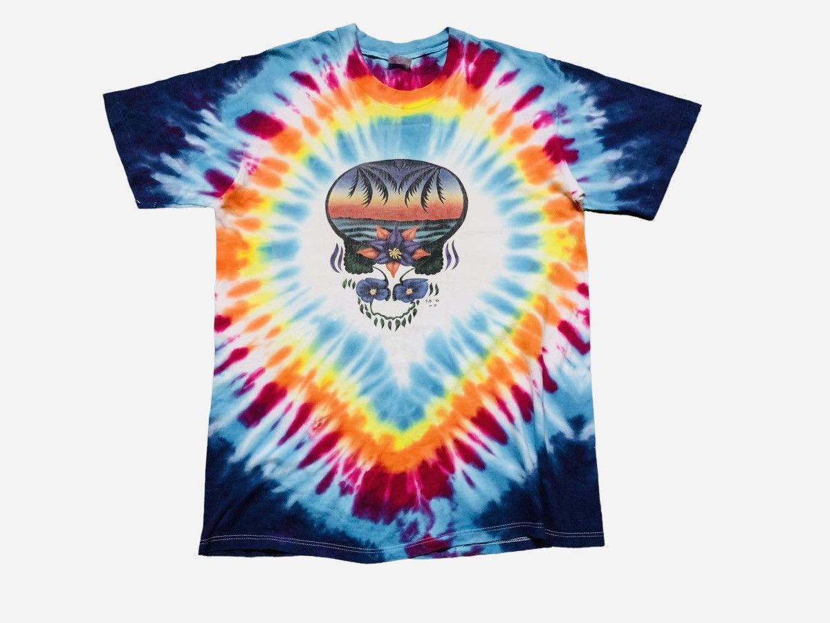 Rare Design Vintage Band Grateful Dead Tie Dye T-shirt 1987s