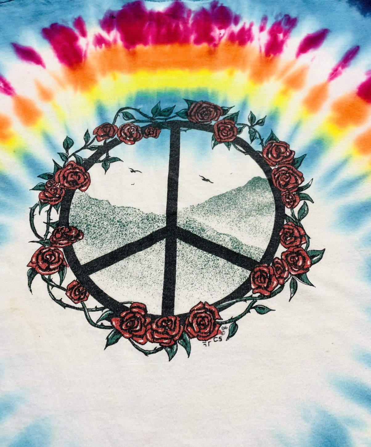 Band Tees Rare Design Vintage Band Grateful Dead Tie Dye T-shirt 1987s Size US L / EU 52-54 / 3 - 4 Thumbnail