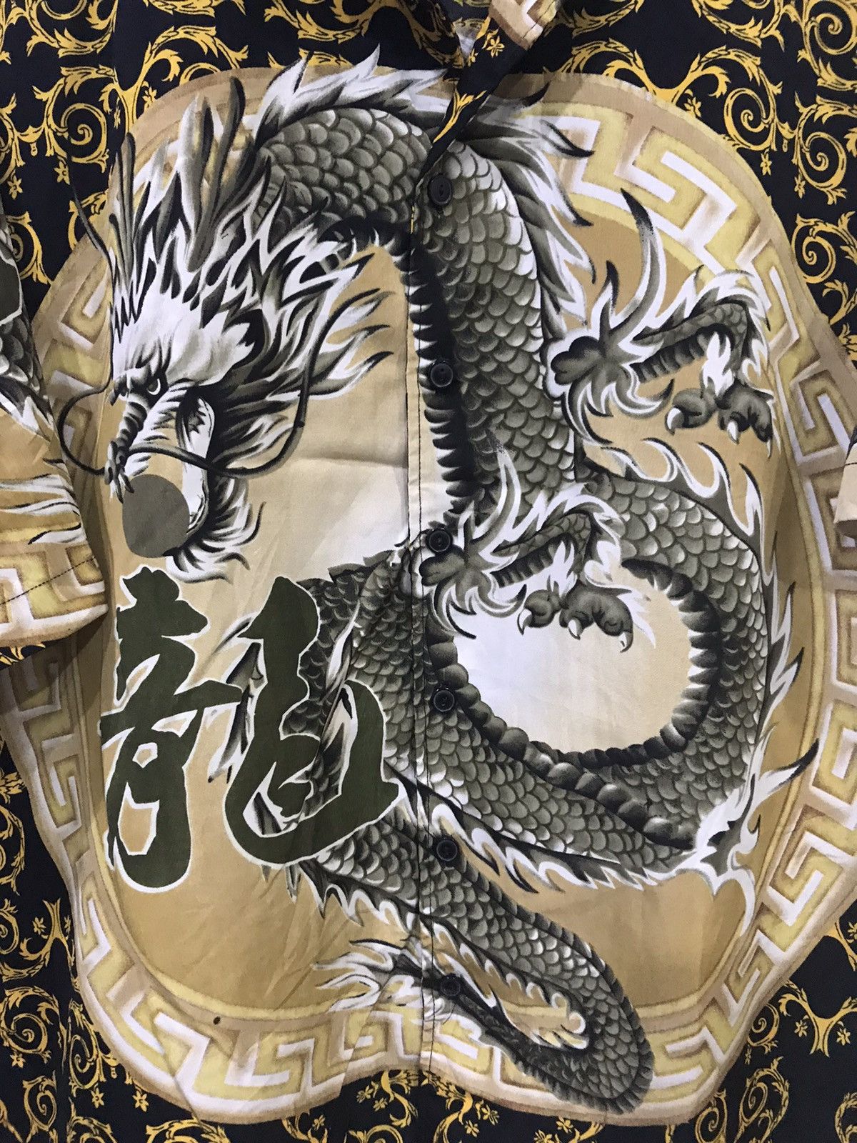 Japanese Brand OSCAr MISA Japan Mighty Dragon Oversize Shirt Size US XXL / EU 58 / 5 - 2 Thumbnail