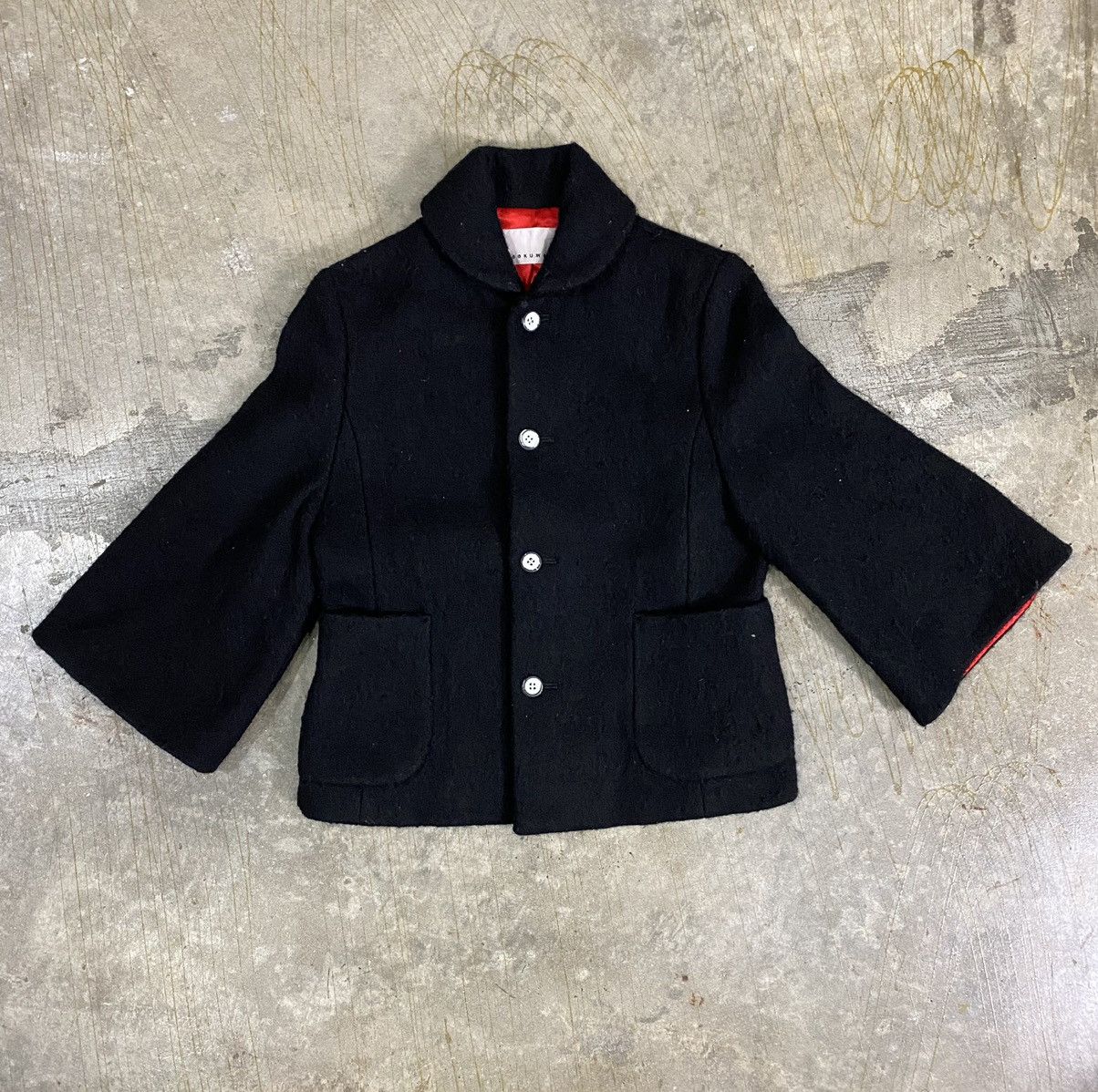 Issey Miyake Sunao Kuwahara Wool wide sleeve jacket Size XS / US 0-2 / IT 36-38 - 2 Thumbnail