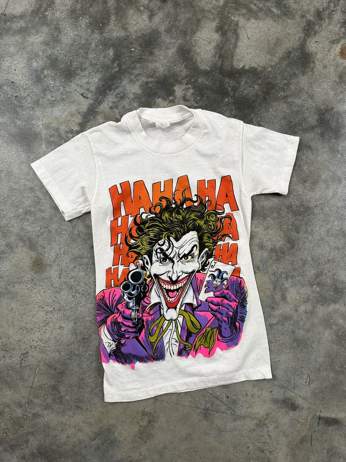 Vintage GRAIL 1989 Joker All Over "HAHAHA " Portrait Tee Small Size US S / EU 44-46 / 1 - 2 Thumbnail