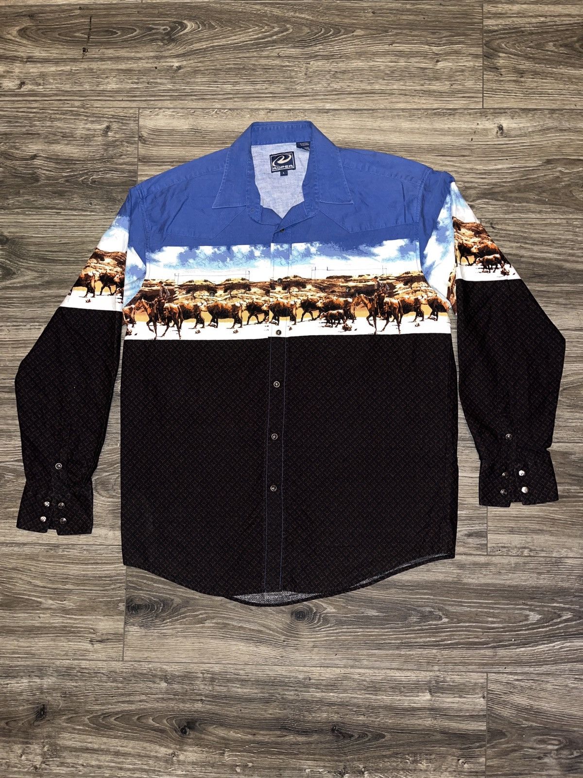 Roper Men's Retro Diamonds Print Short Sleeve Polo Shirt main image 0