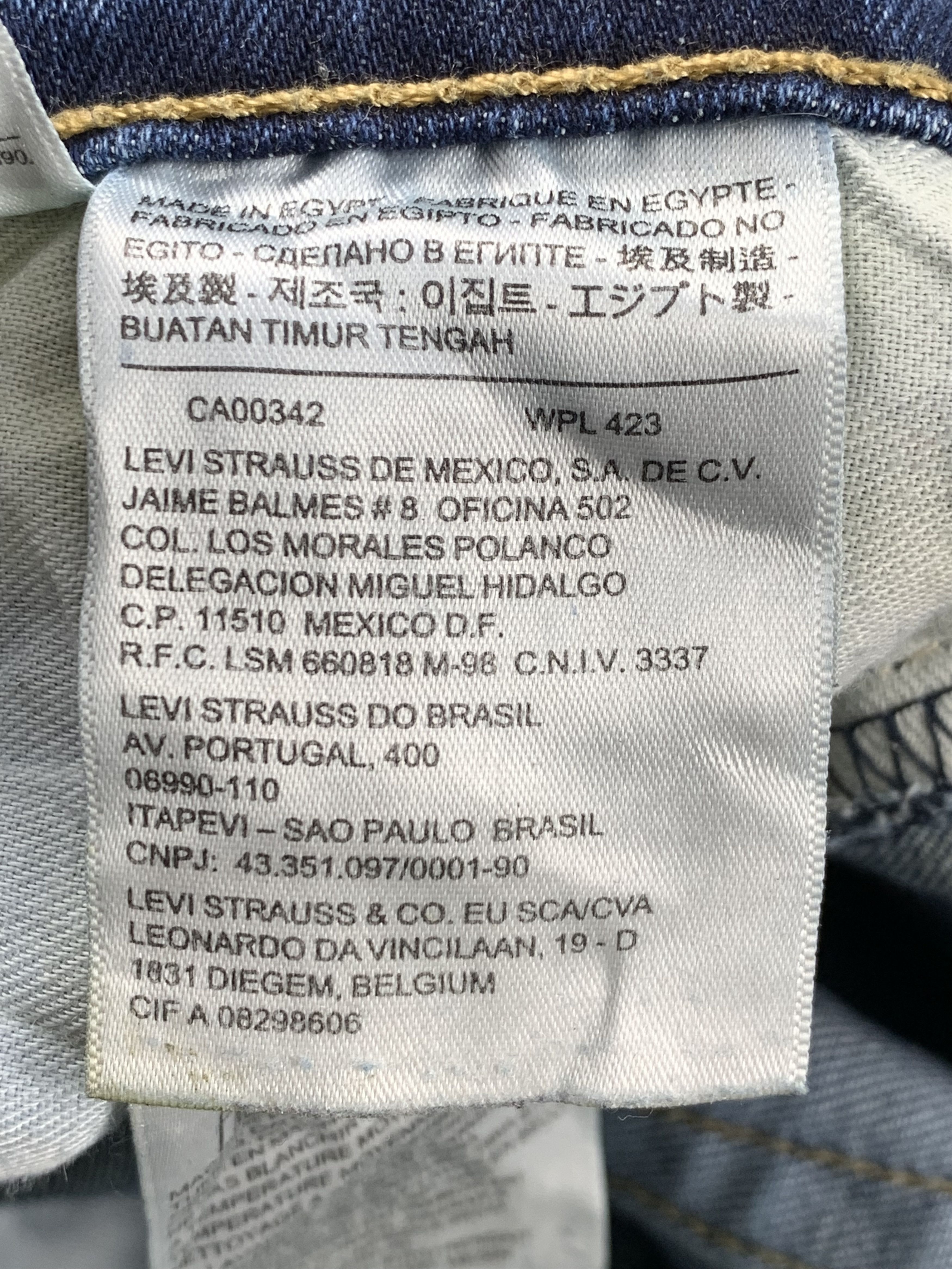 Levi's Vintage Levis 511 Faded Blue Jeans DP2035 Size US 31 - 9 Thumbnail