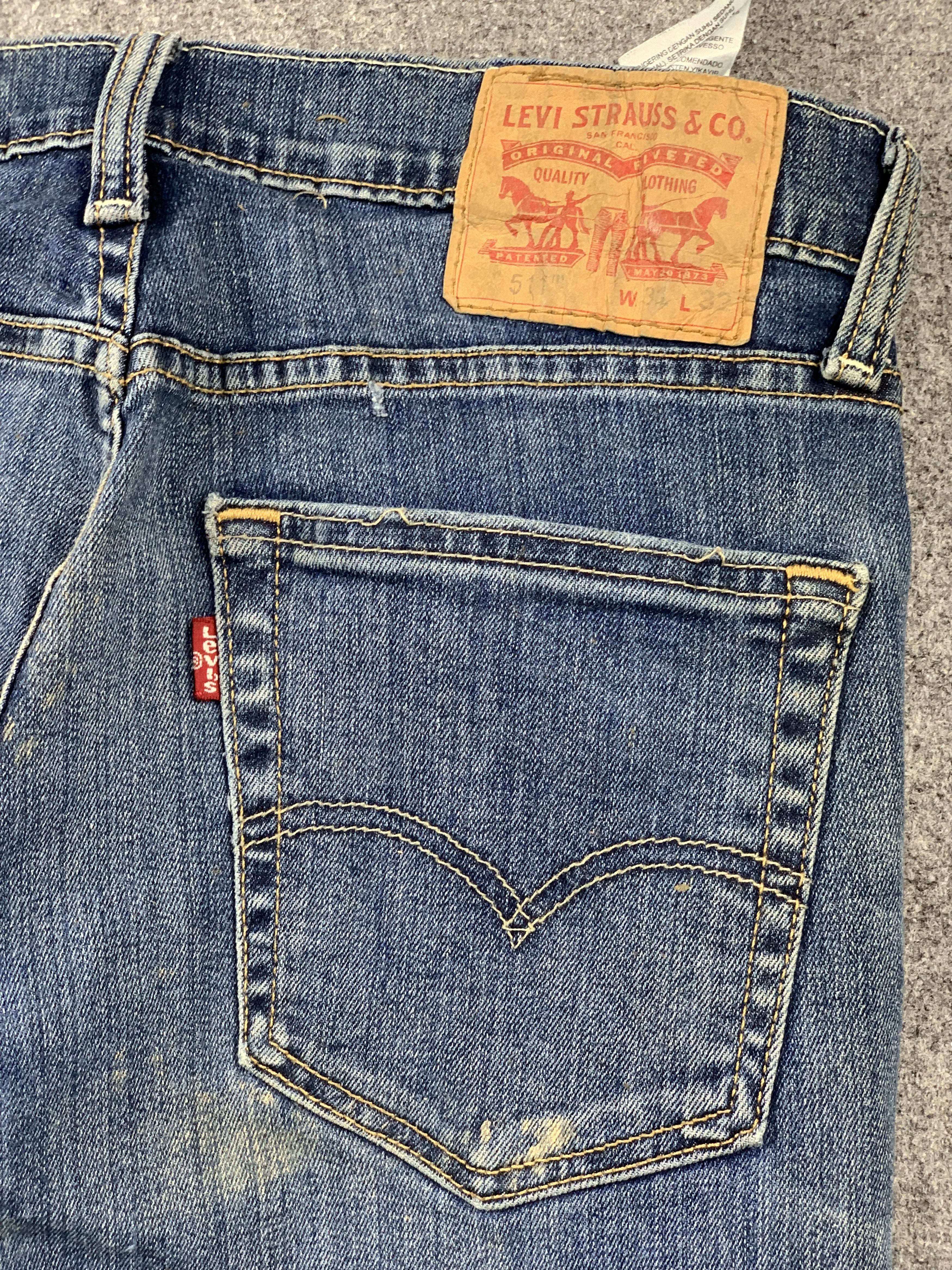 Levi's Vintage Levis 511 Faded Blue Jeans DP2035 Size US 31 - 23 Thumbnail