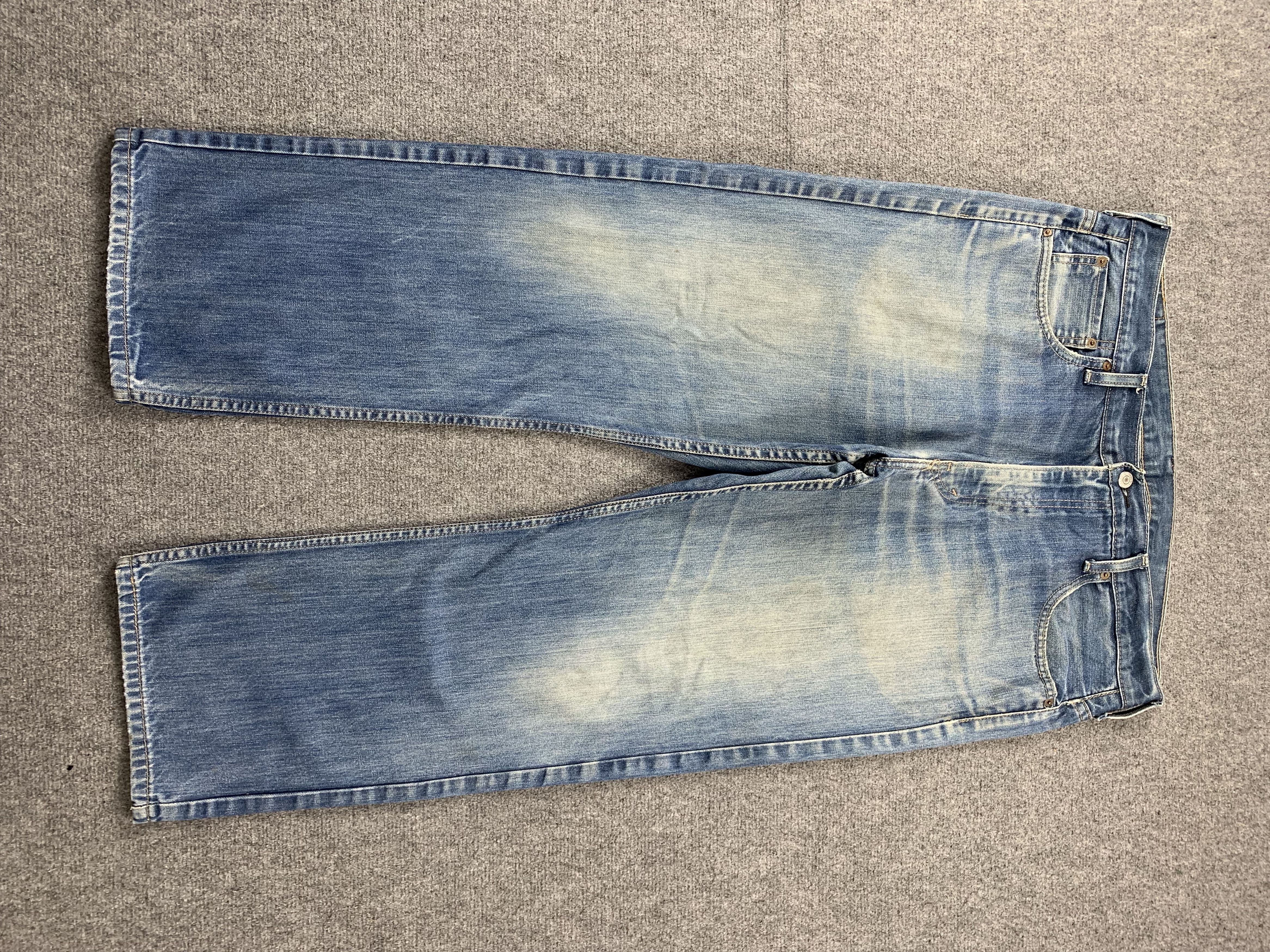 image of Levis 569 Faded Blue Jeans in Blue Denim, Men's (Size 37)