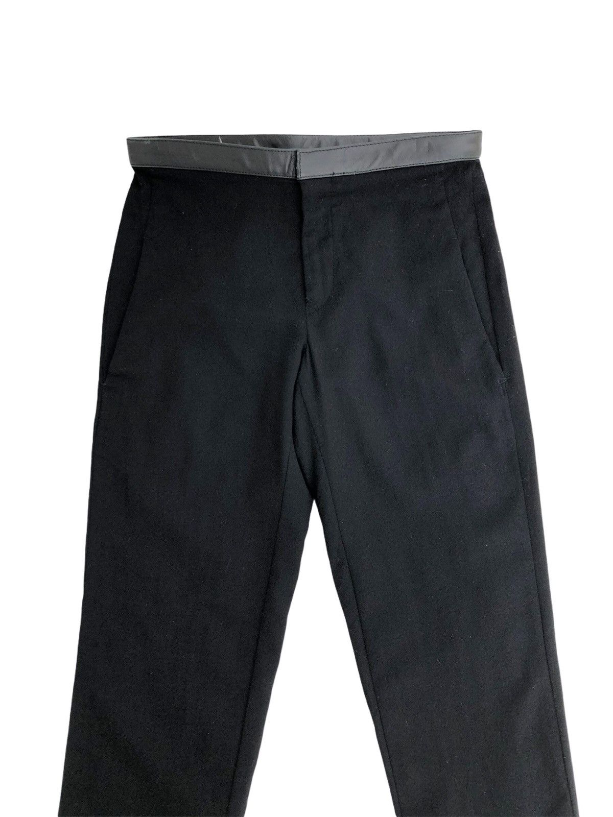 Dirk Bikkembergs Wool Leather Pants Size US 30 / EU 46 - 3 Thumbnail