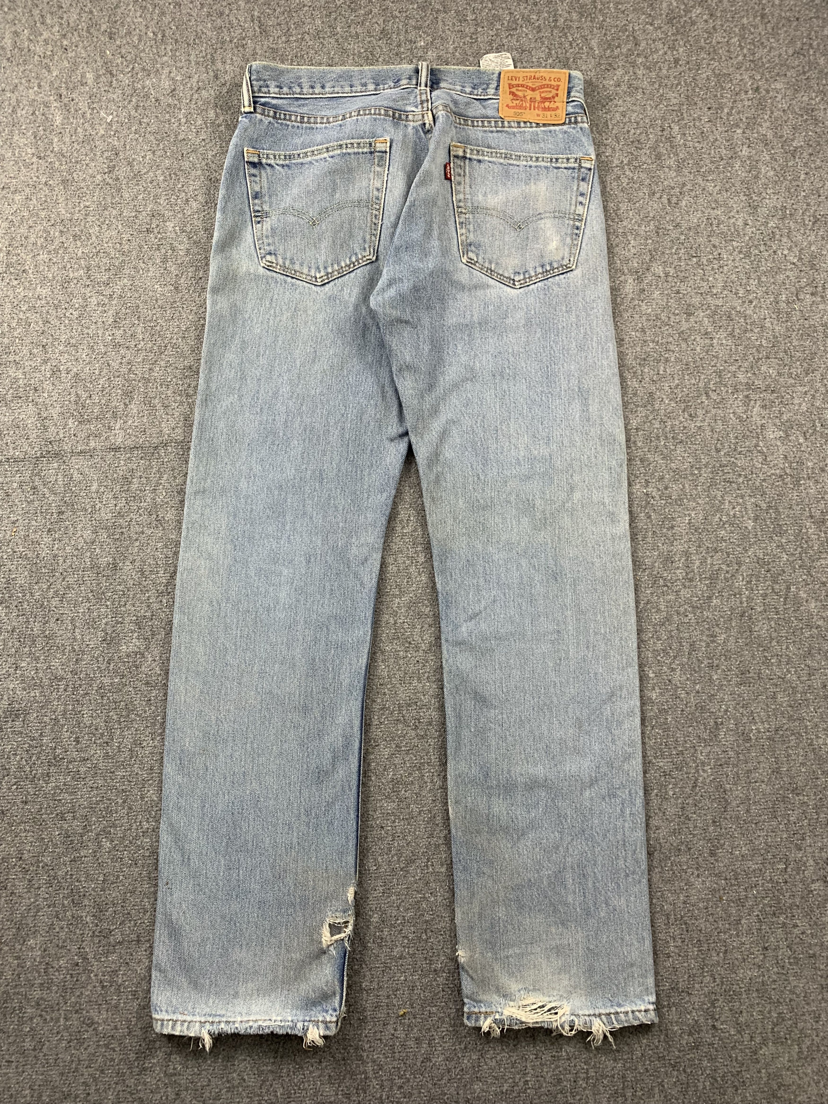 Levi's Vintage Levis 505 Light Wash Jeans DP2039 Size US 31 - 2 Thumbnail