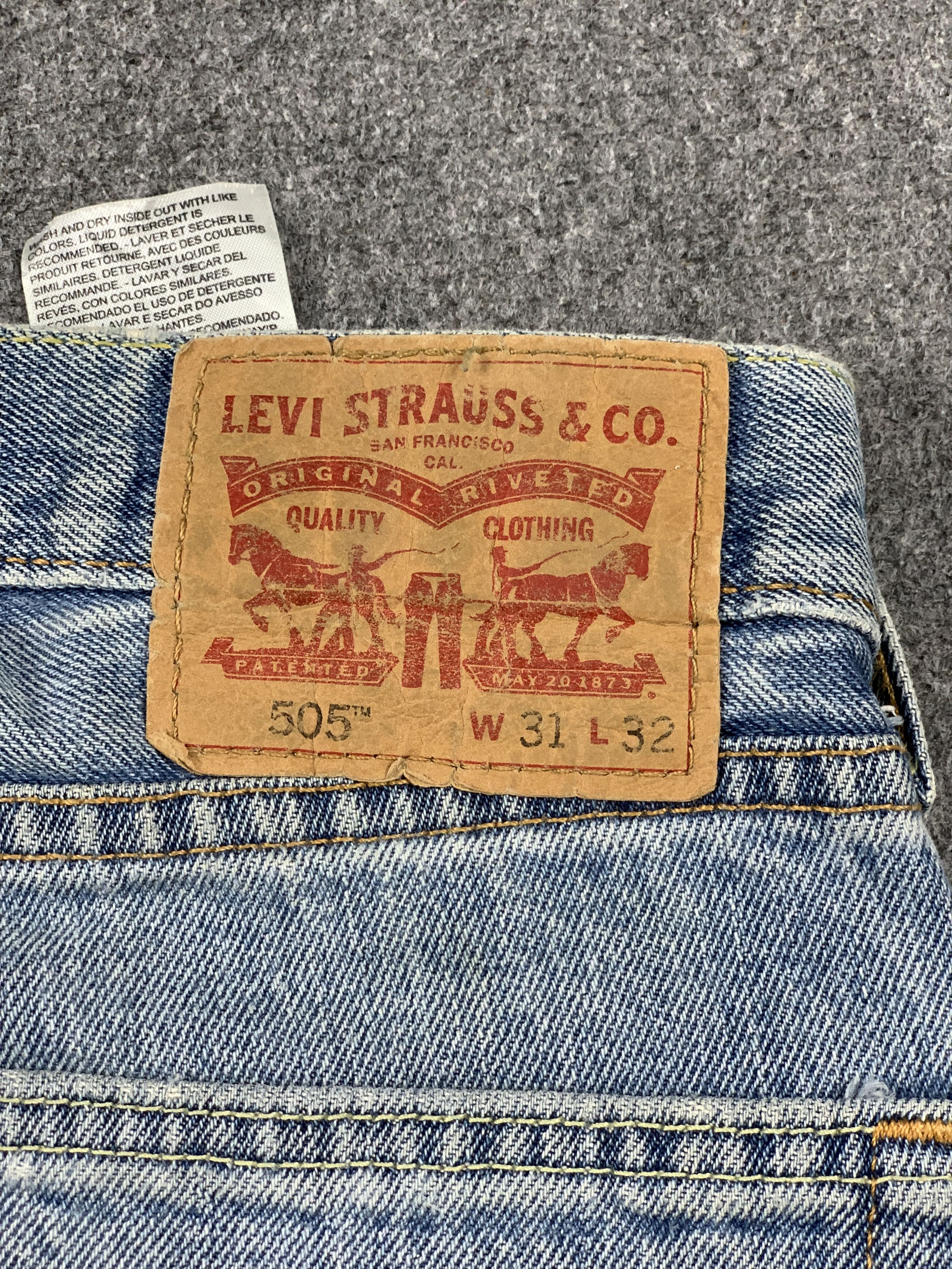 Levi's Vintage Levis 505 Light Wash Jeans DP2039 Size US 31 - 3 Thumbnail