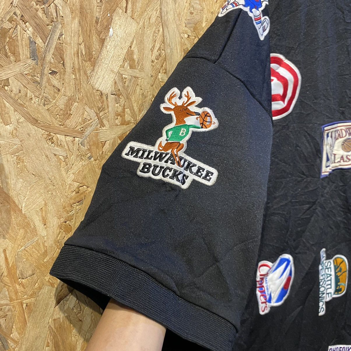 Majestic × NBA Vintage All Over NBA Patches Warm Up Jersey Shirt Size US XXL / EU 58 / 5 - 11 Thumbnail