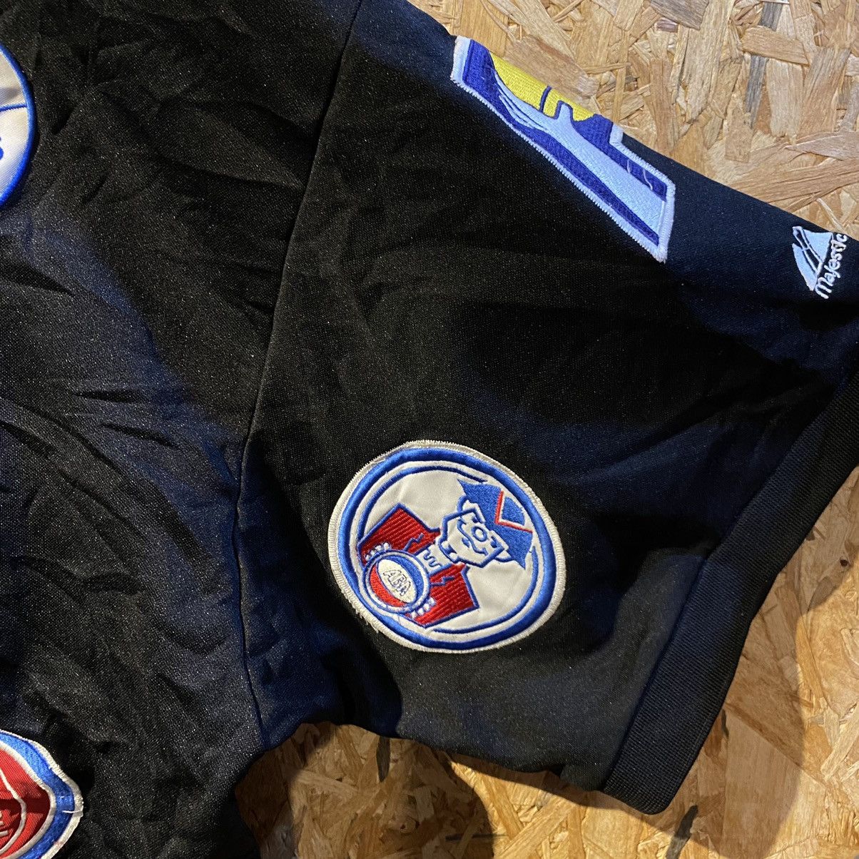 Majestic × NBA Vintage All Over NBA Patches Warm Up Jersey Shirt Size US XXL / EU 58 / 5 - 9 Thumbnail