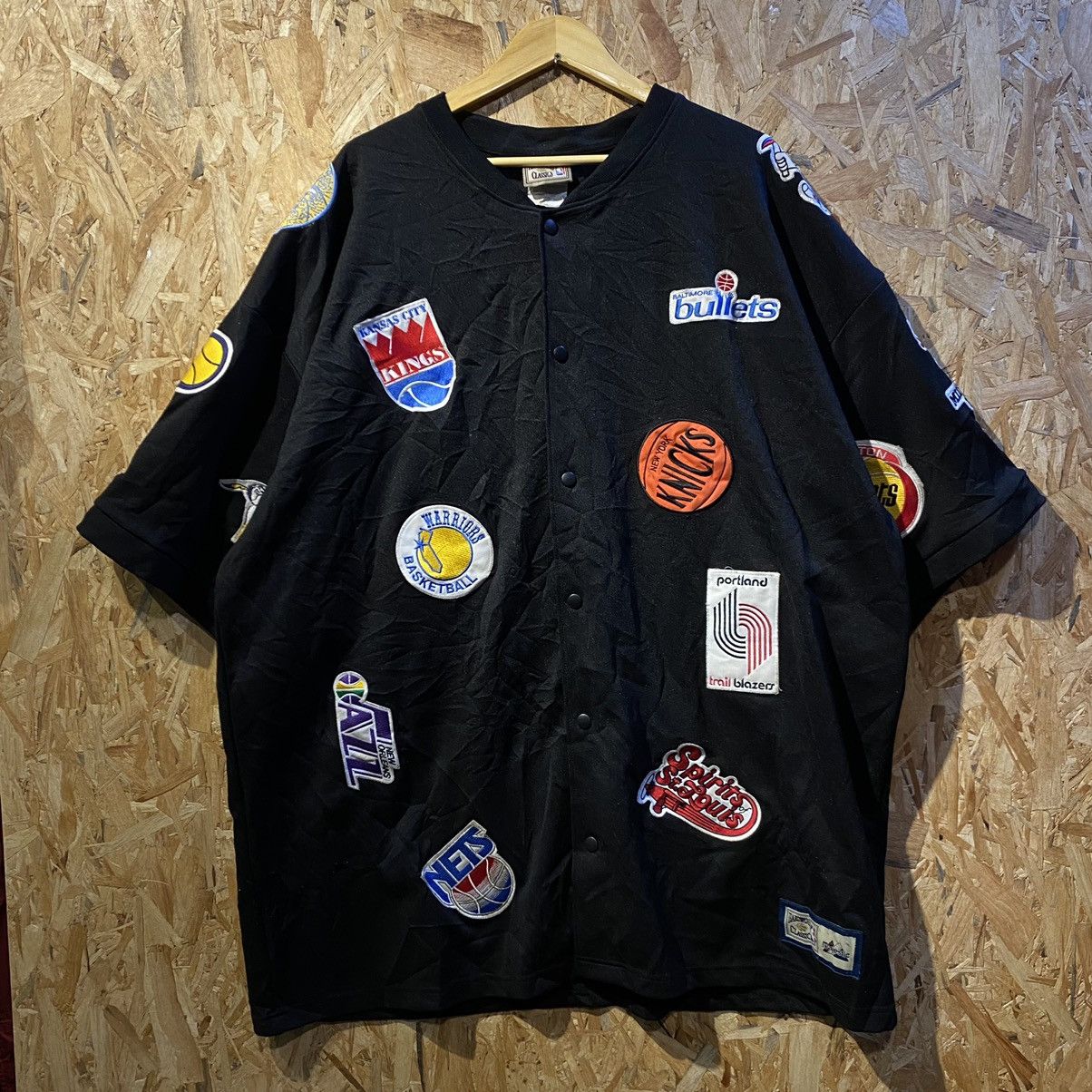 Majestic × NBA Vintage All Over NBA Patches Warm Up Jersey Shirt Size US XXL / EU 58 / 5 - 1 Thumbnail